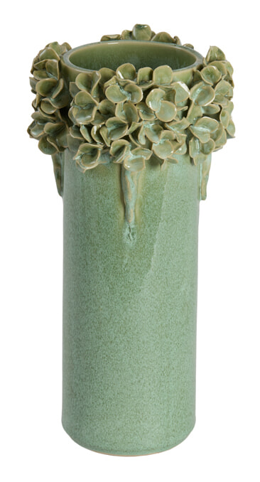 Light & Living Vaas Luserna Keramiek, 31cm - Mintgroen - Rond