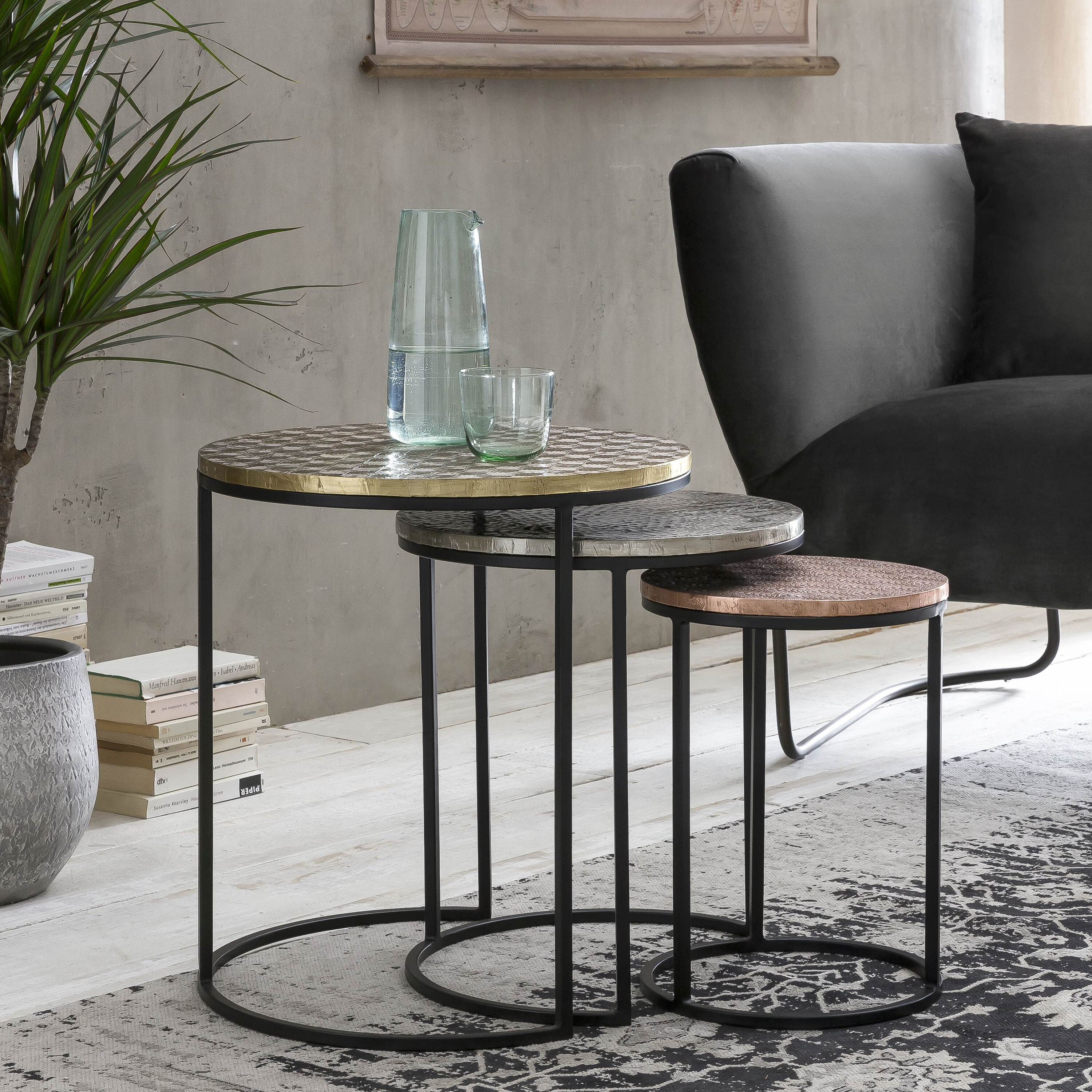 Artistiq Salontafel 'Hajo' Set van 3 stuks