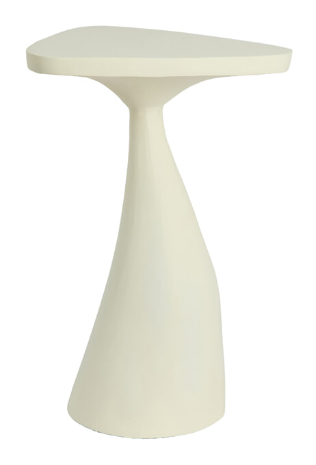 Light & Living Organische Bijzettafel Varoli 33 x 33cm - Mat Cr&egrave;me