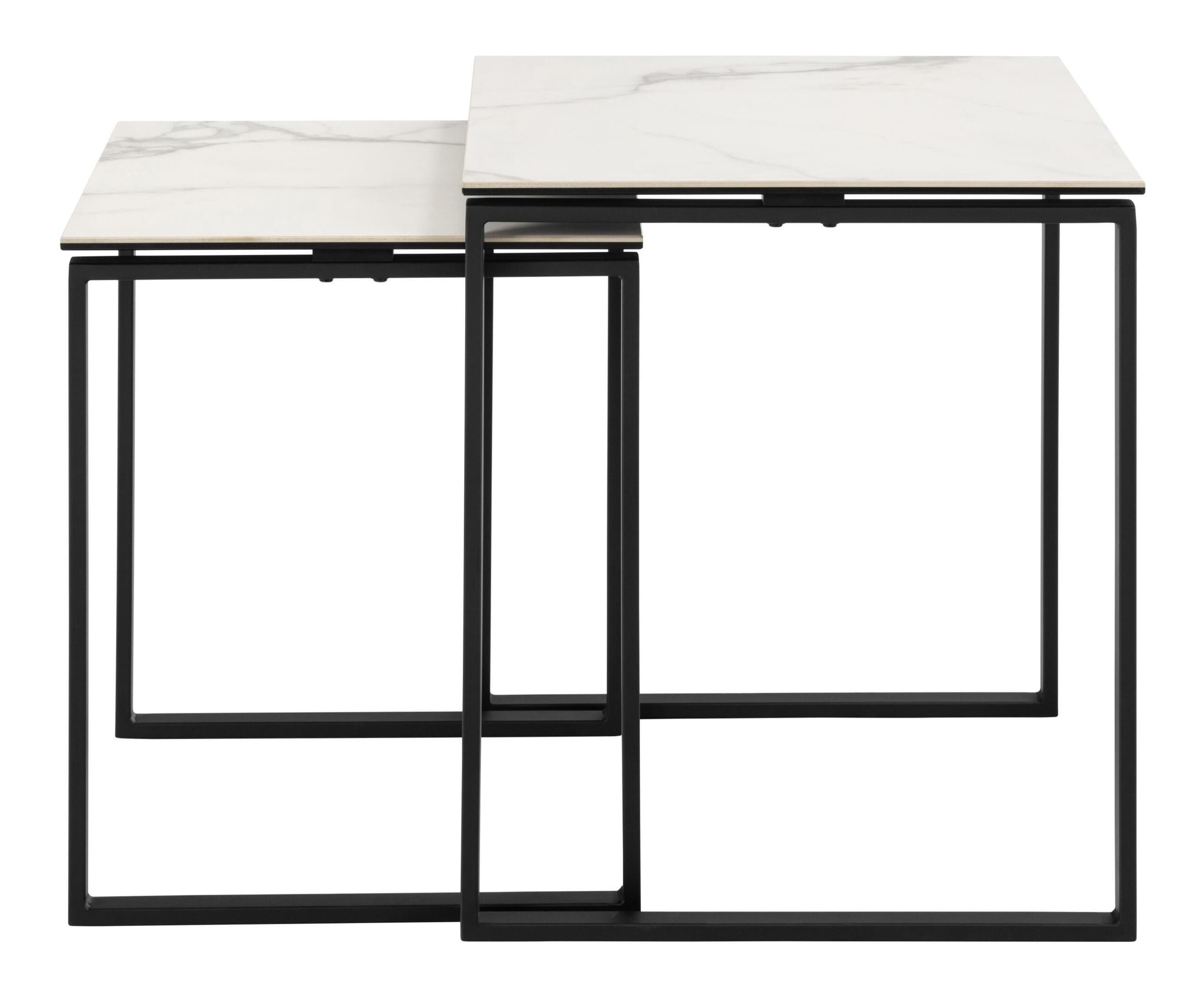 Bendt Salontafel 'Lone' Keramiek, Set van 2 stuks, kleur Wit