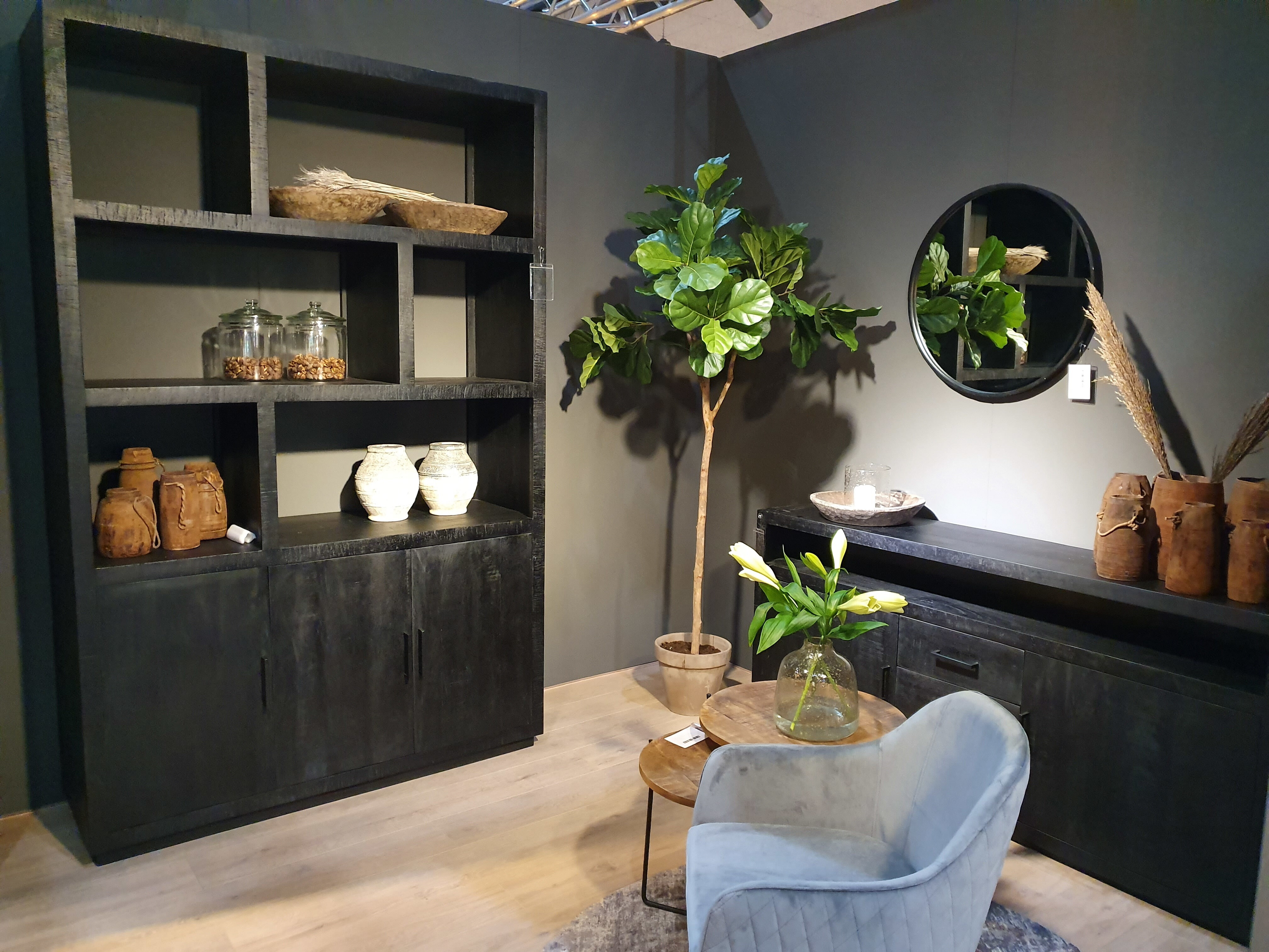 Livingfurn Opbergkast 'Jaxx' Mangohout, 230 x 145cm