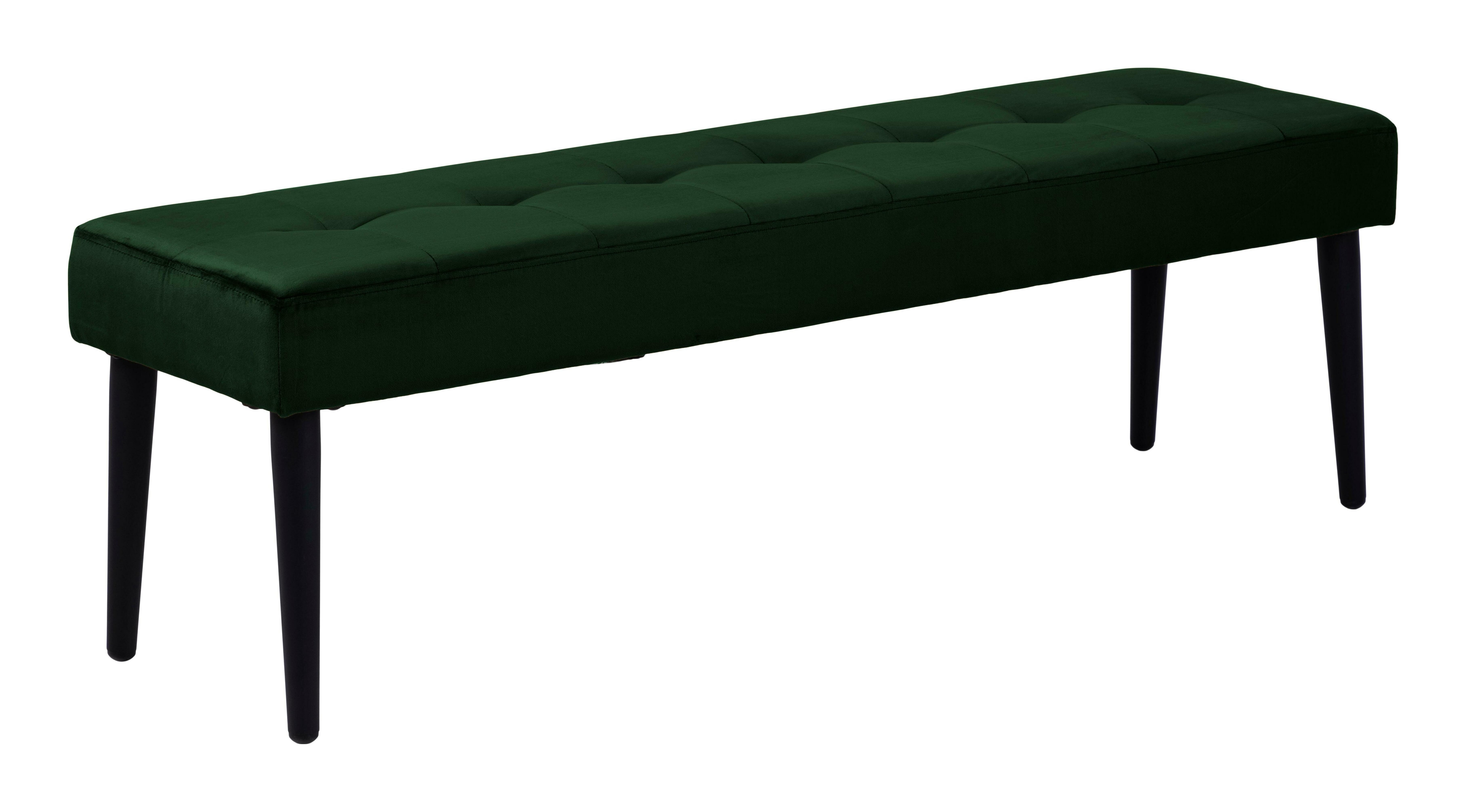 Bendt Eetkamerbank 'Kiara' 140cm, Velvet, kleur Forest Green Bendt Eetkamerbank 'Kiara' 140cm, Velvet, kleur Forest Green
