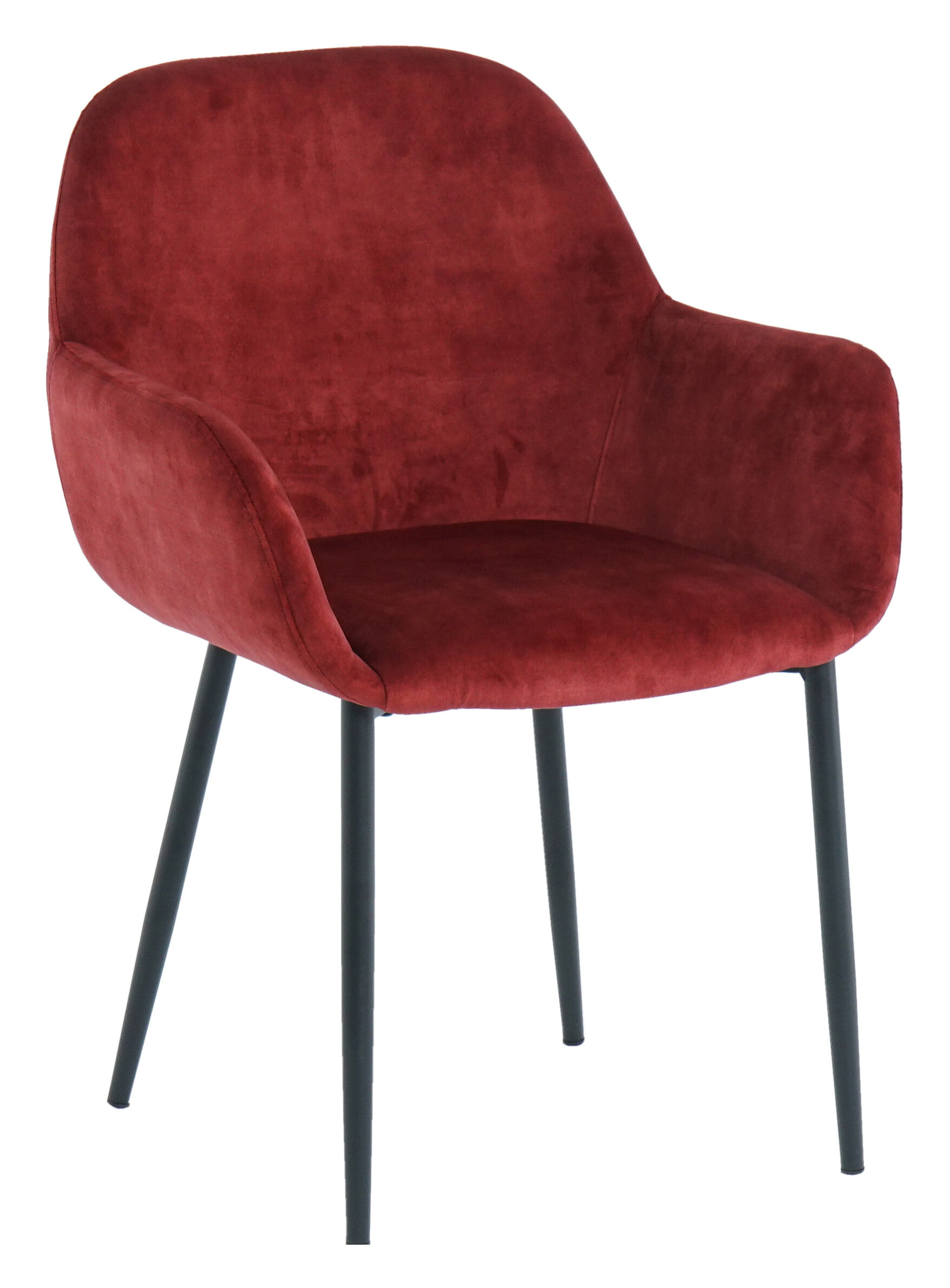 Artistiq Eetkamerstoel 'Linna' Velvet, kleur rood