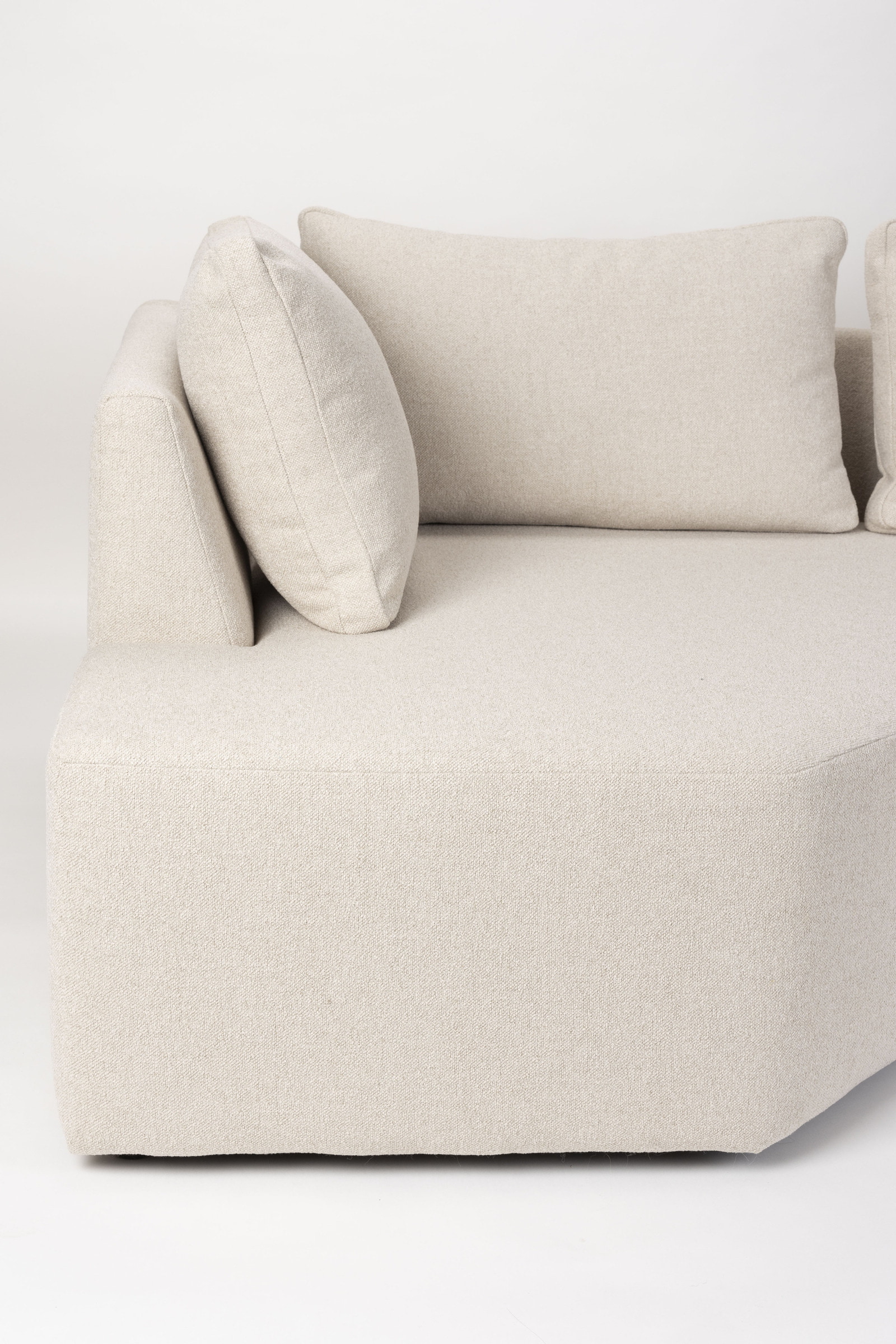Zuiver Bank 'Prosper' Hoek Element Links, kleur Zand