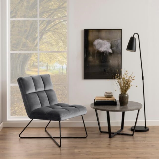 Bendt Fauteuil 'Kristian' Velvet, kleur Donkergrijs