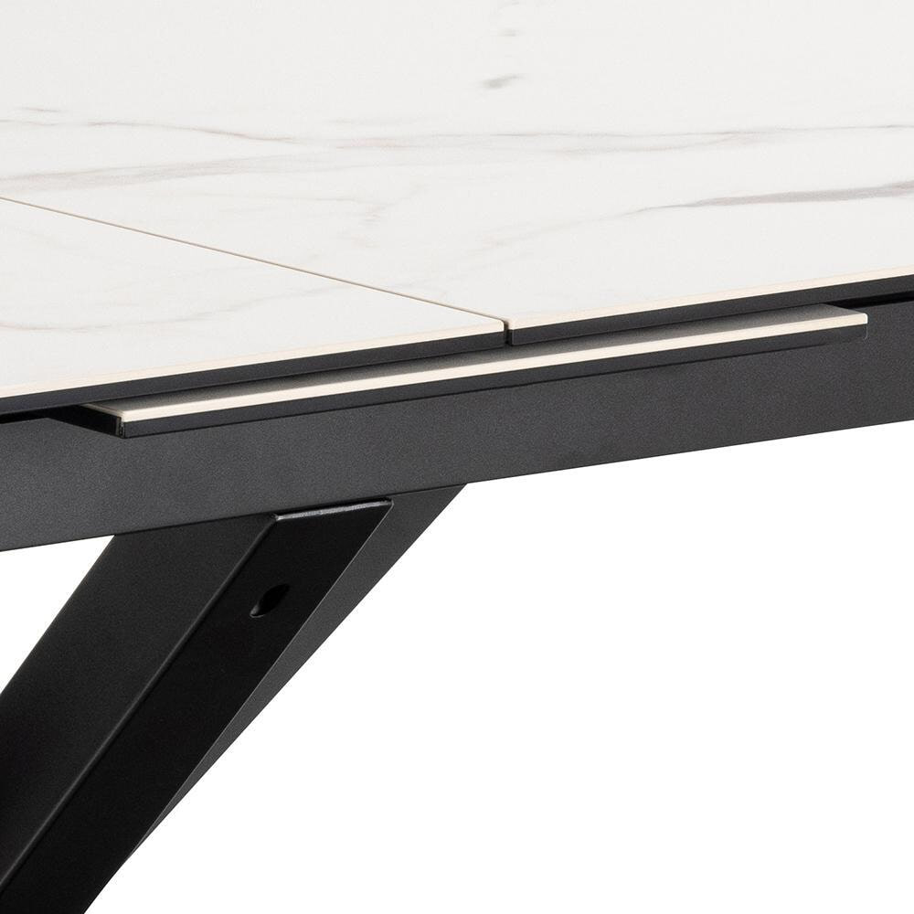 Bendt Uitschuifbare Eettafel 'Line' Keramiek, 168/210 x 90cm, kleur Wit