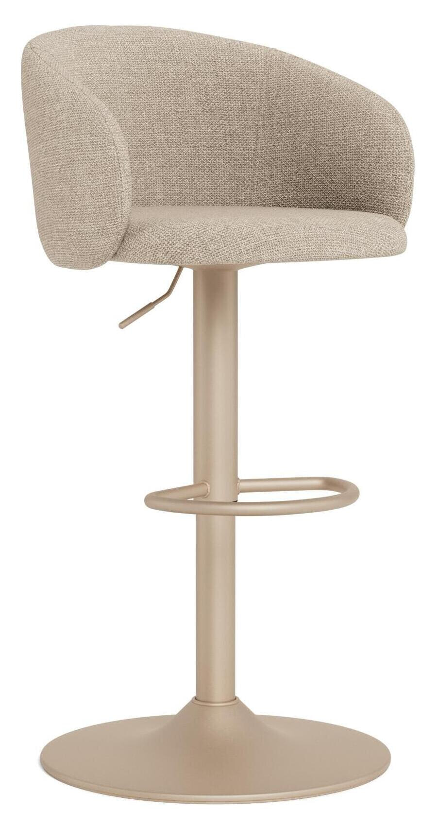 Bendt Draaibare Barkruk Cristi Structuurstof - Beige (zithoogte 65-86cm)