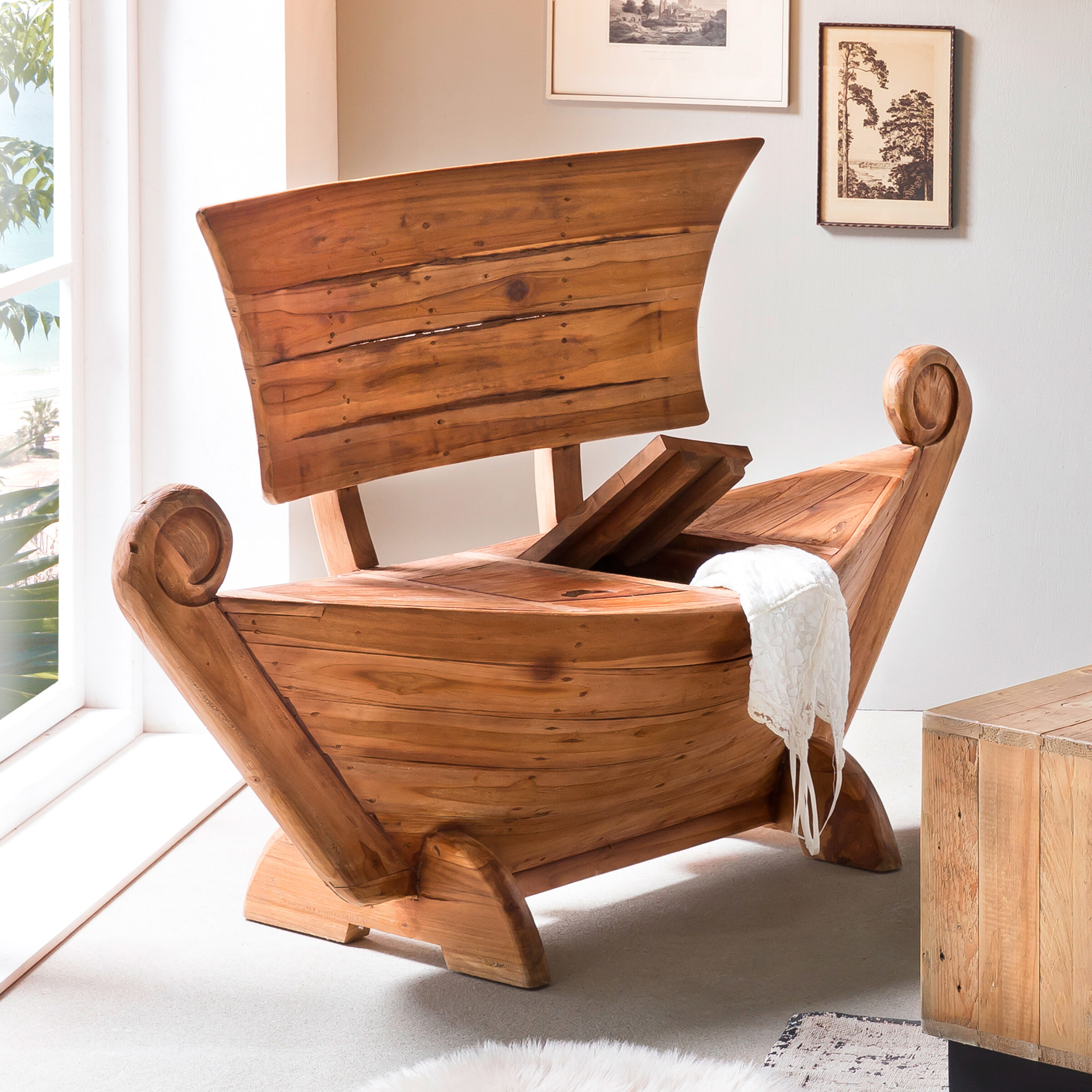 Artistiq Bankje Chang Teakhout, 145cm - Bruin