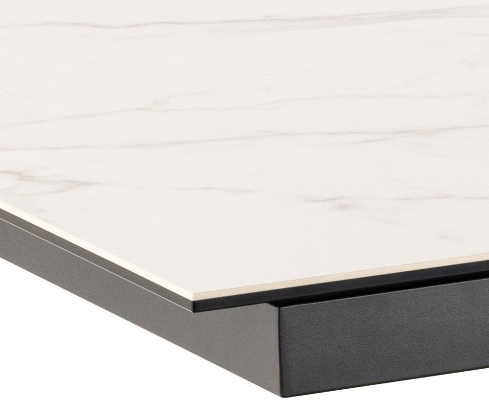Bendt Uitschuifbare Eettafel 'Line' Keramiek, 200/240 x 100cm, kleur Wit