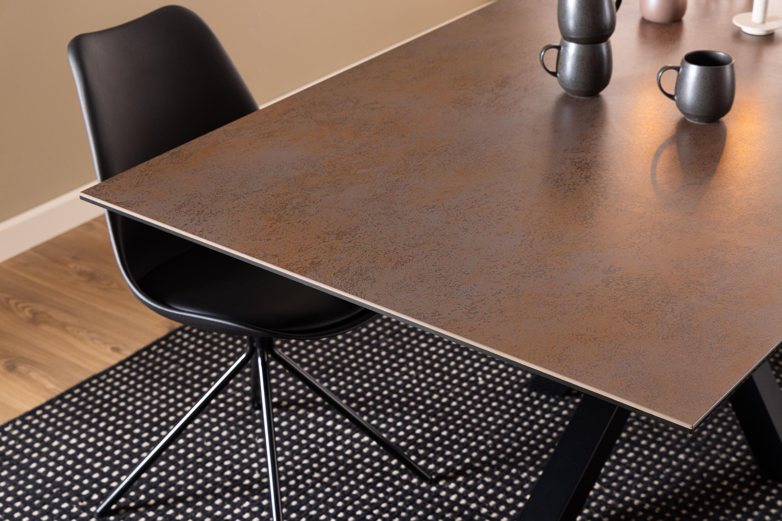 Bendt Eettafel 'Line' Keramiek, 200 x 100cm, kleur Bruin