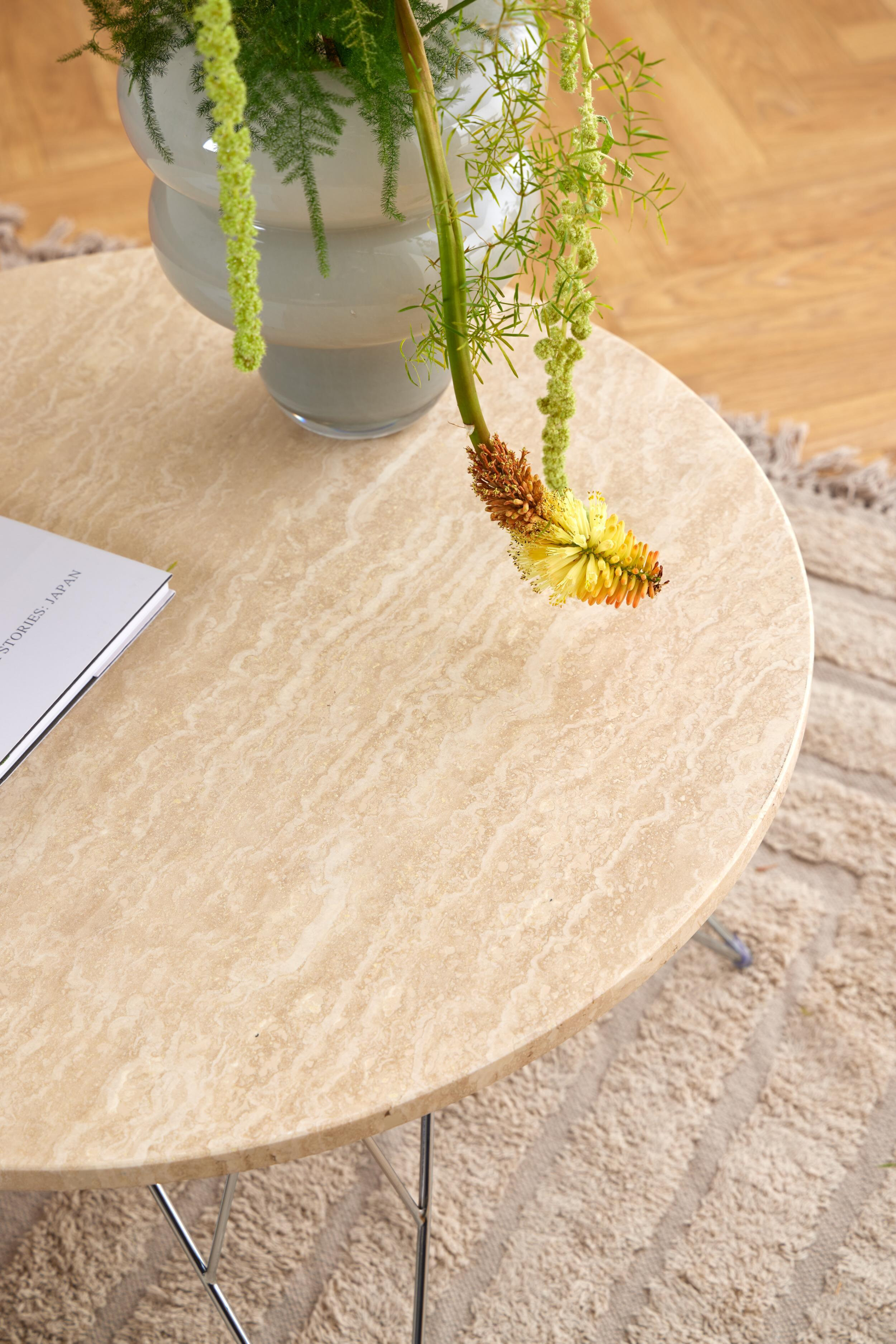Bendt Ronde Salontafel 'Nadia' Travertin, 80cm
