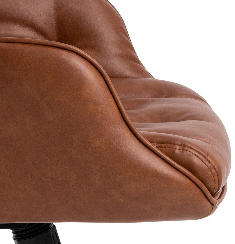 Bendt Bureaustoel 'Joellyn' PU leer, kleur Bruin