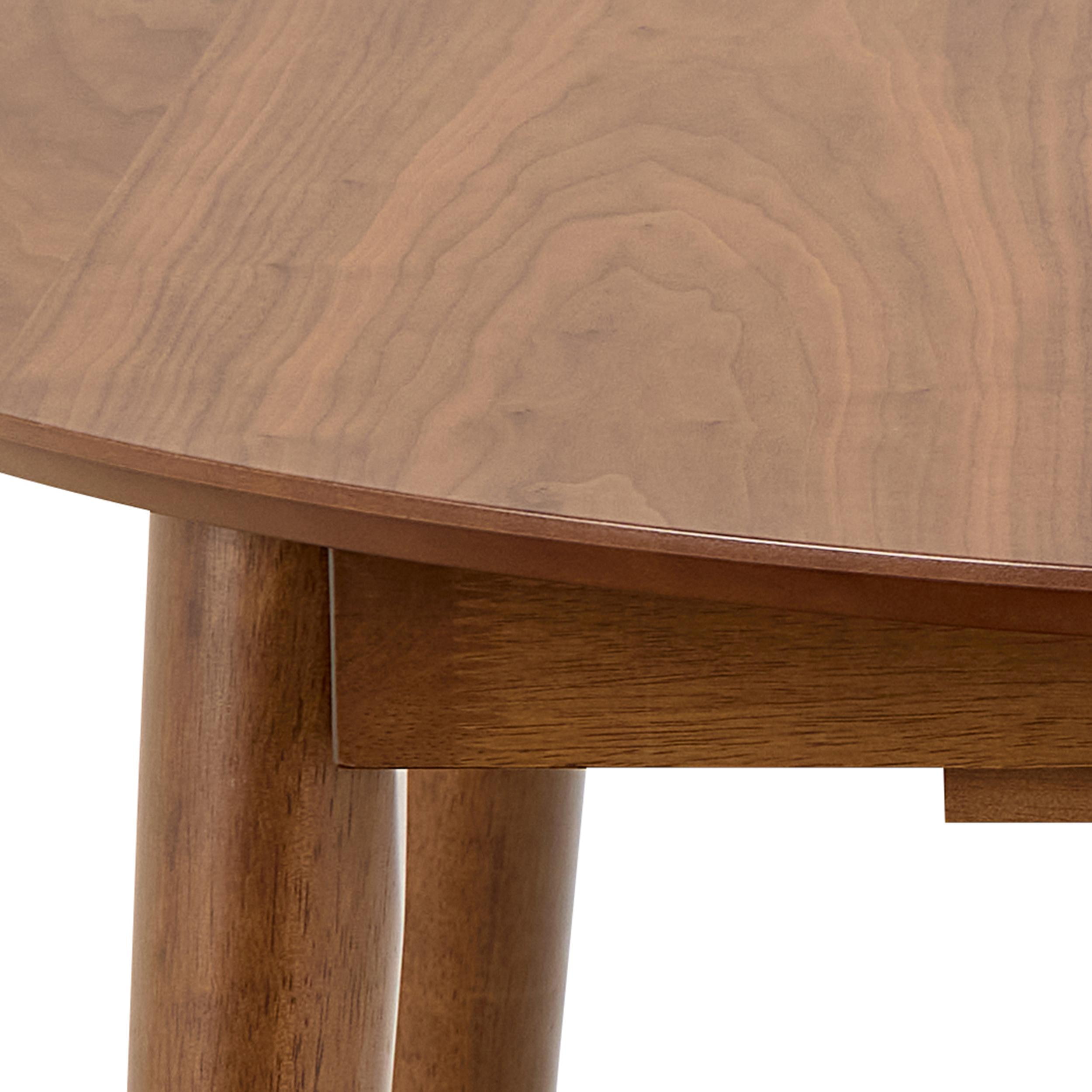 Bendt Uitschuifbare Ronde Eettafel 'Montreux' Walnoot, 115-154 x 115cm, kleur Bruin