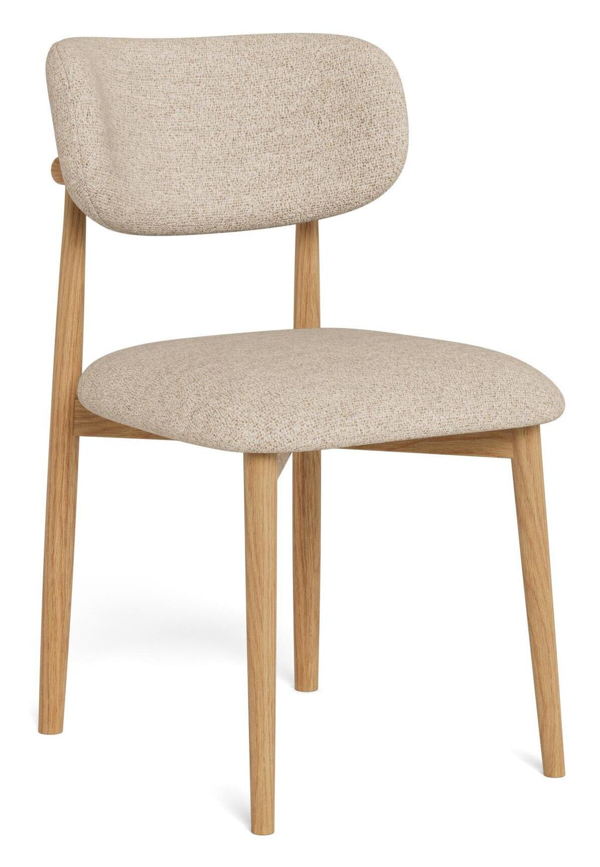 Bendt Eetkamerstoel 'Jamesa' Bouclé en eikenhout