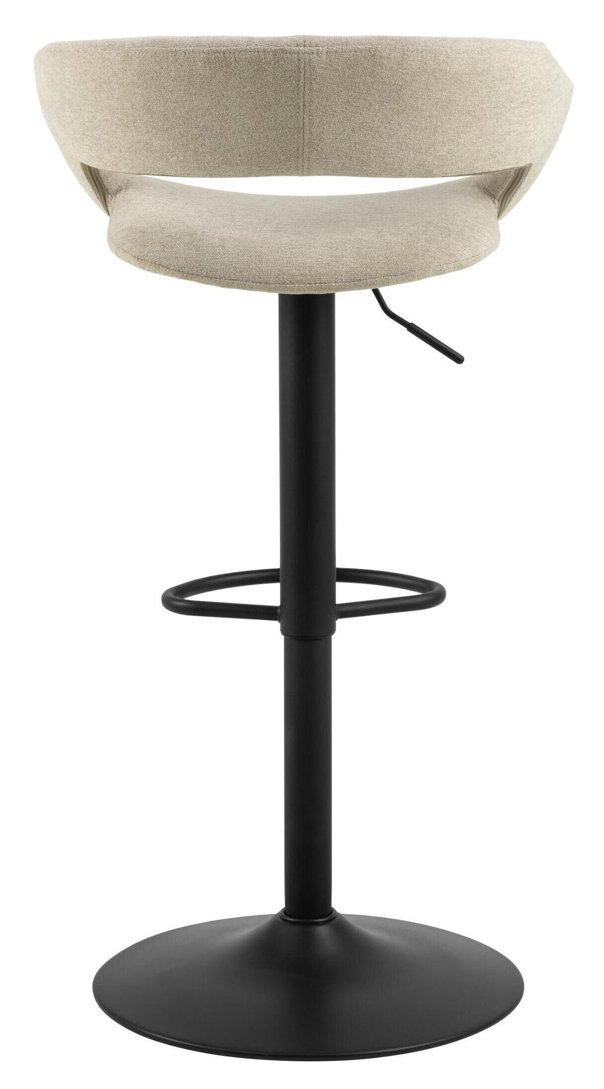 Bendt Draaibare Barkruk 'Pia' Chenille, kleur Zand (zithoogte 59-80cm)