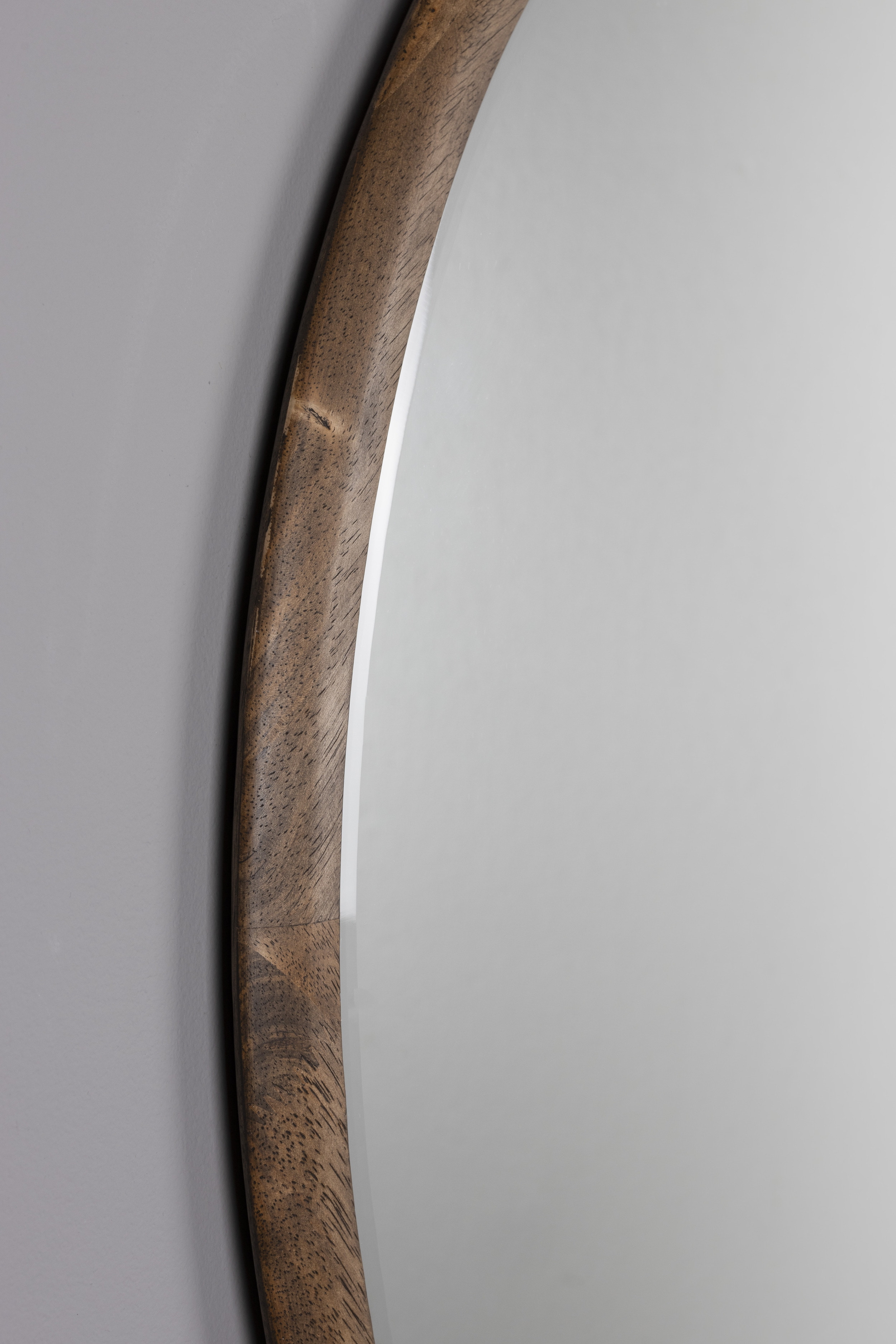Dutchbone Ronde Spiegel 'Gale' Rubberhout, 80cm