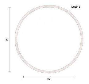 Dutchbone Ronde Spiegel 'Gale' Rubberhout, 80cm