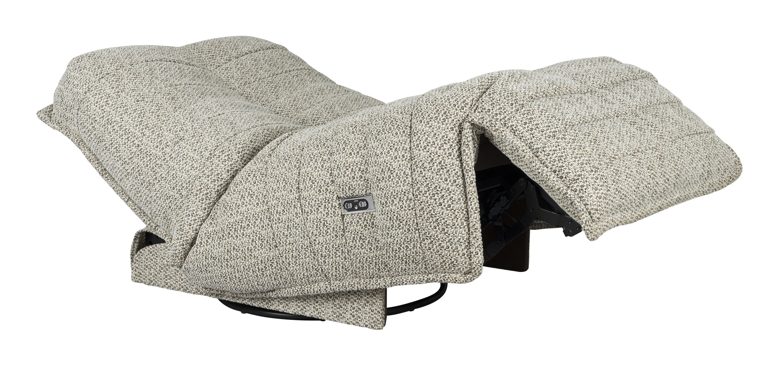 Dutchbone Verstelbare Fauteuil 'Hamilton' Chenille, kleur Cappuccino