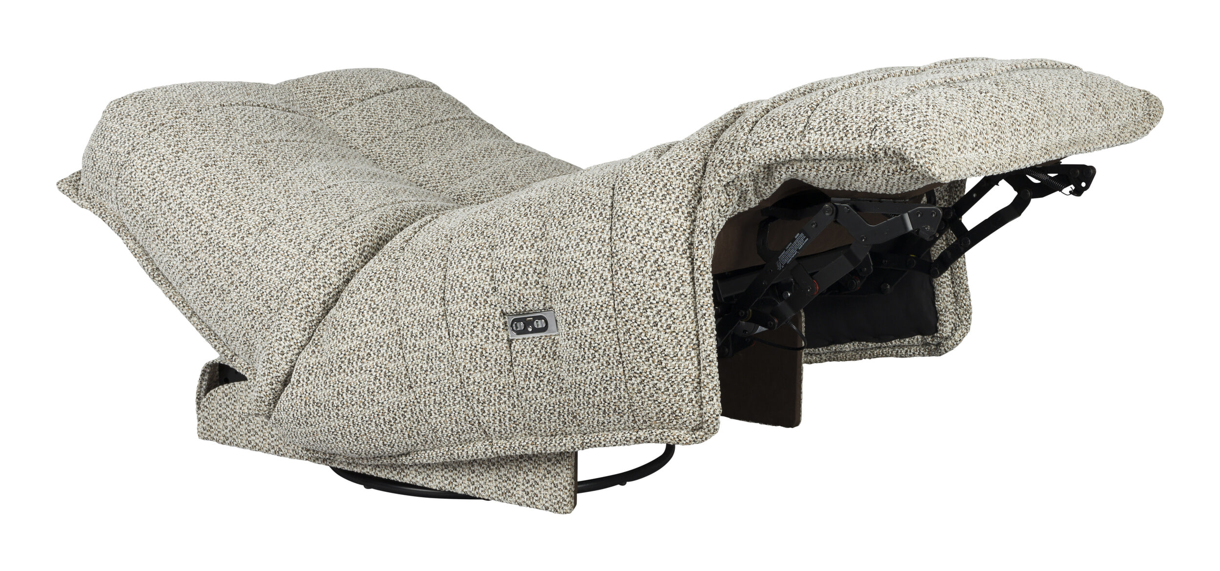 Dutchbone Verstelbare Fauteuil 'Hamilton' Chenille, kleur Cappuccino