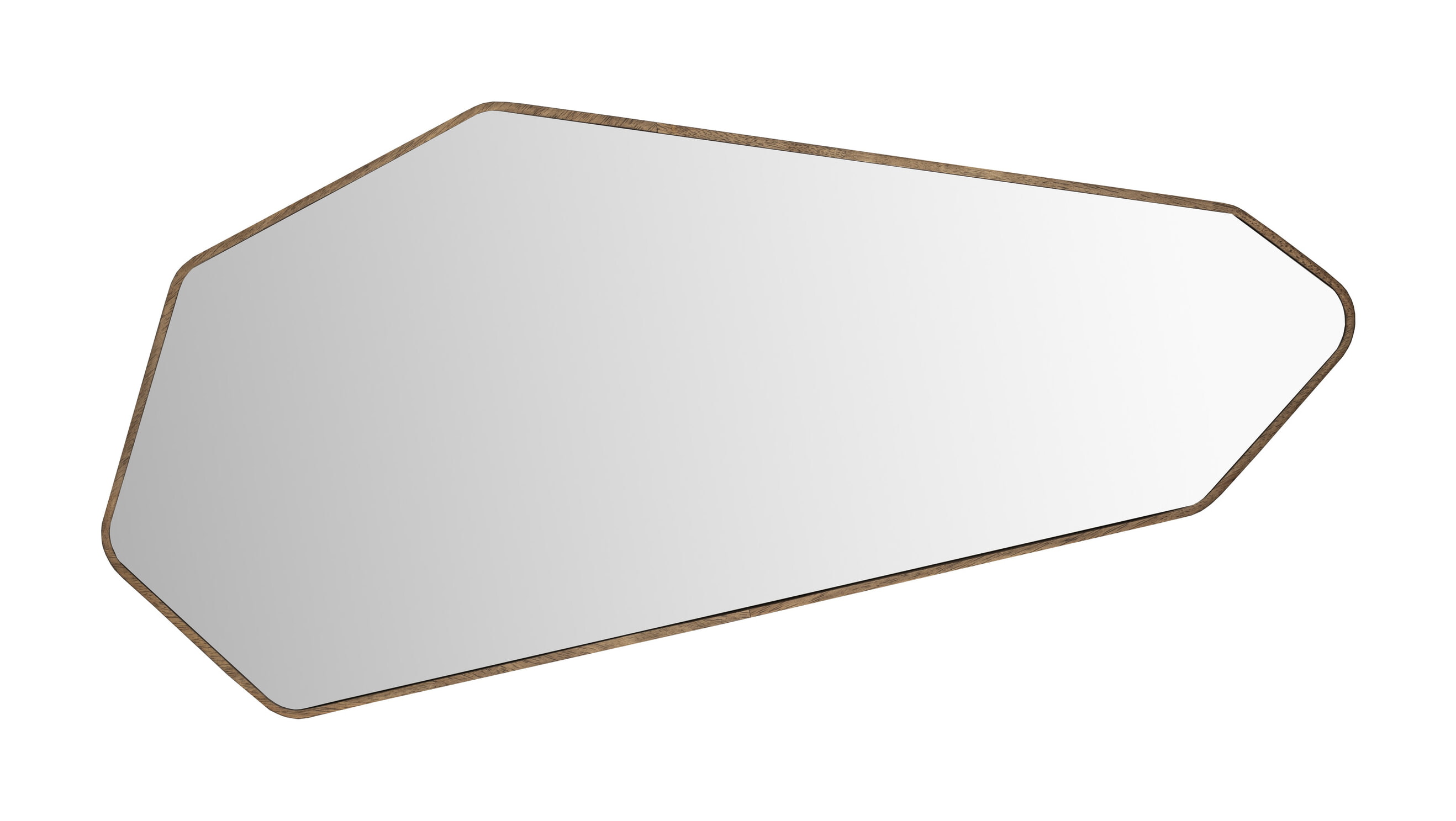 Dutchbone Organische Spiegel 'Basil' Rubberhout, 90 x 40cm