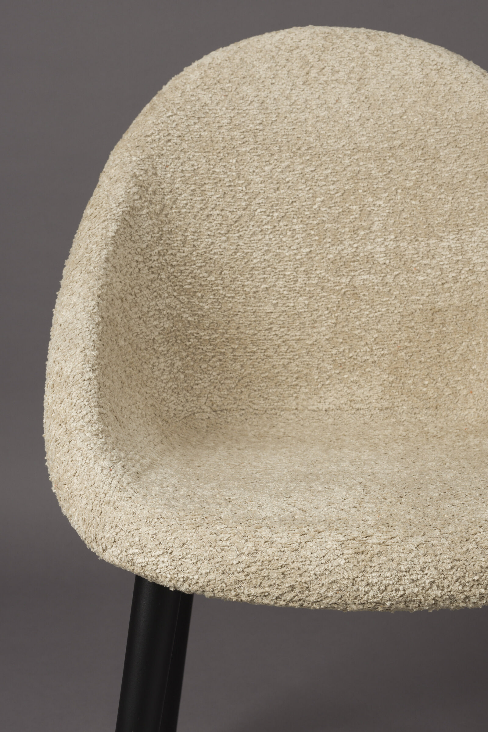 Dutchbone Eetkamerstoel 'Fenna' Bouclé, kleur Beige