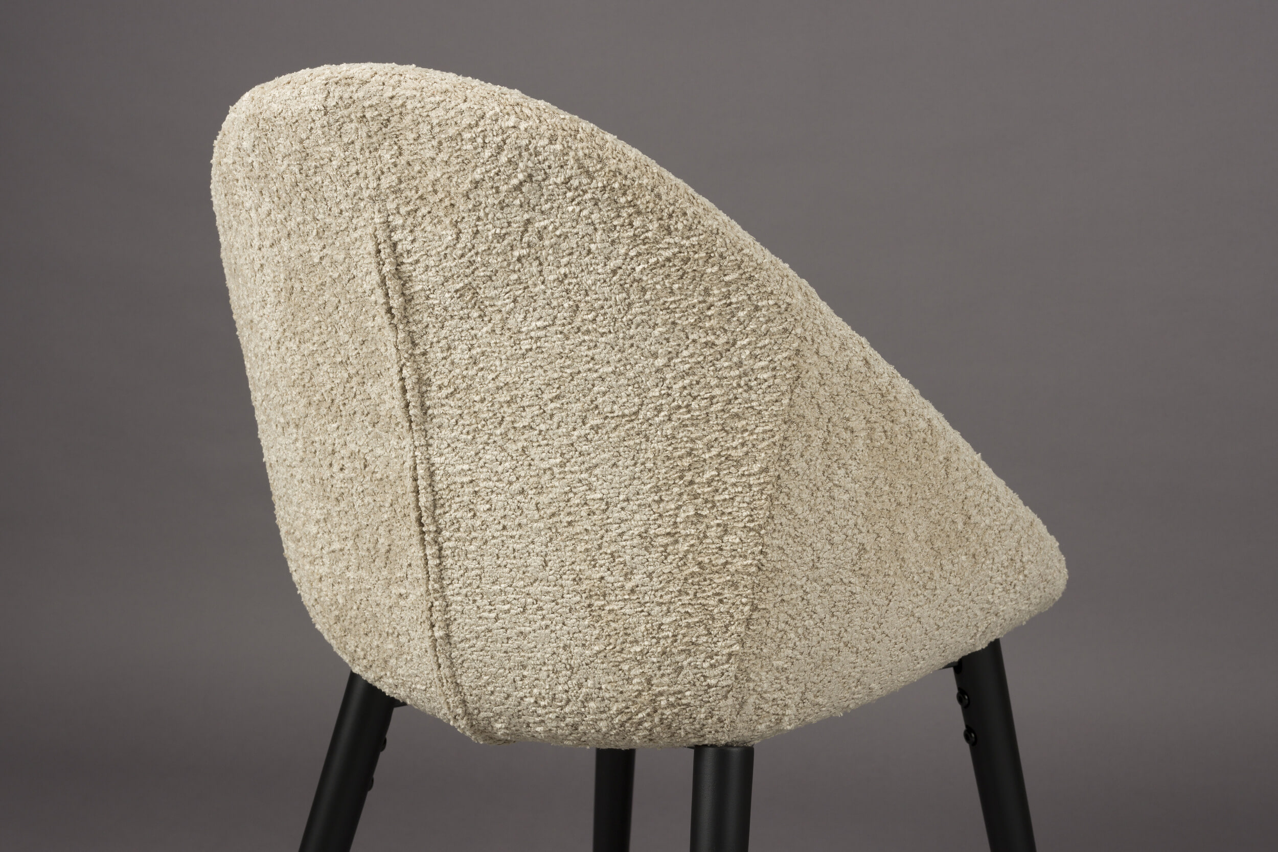 Dutchbone Eetkamerstoel 'Fenna' Bouclé, kleur Beige