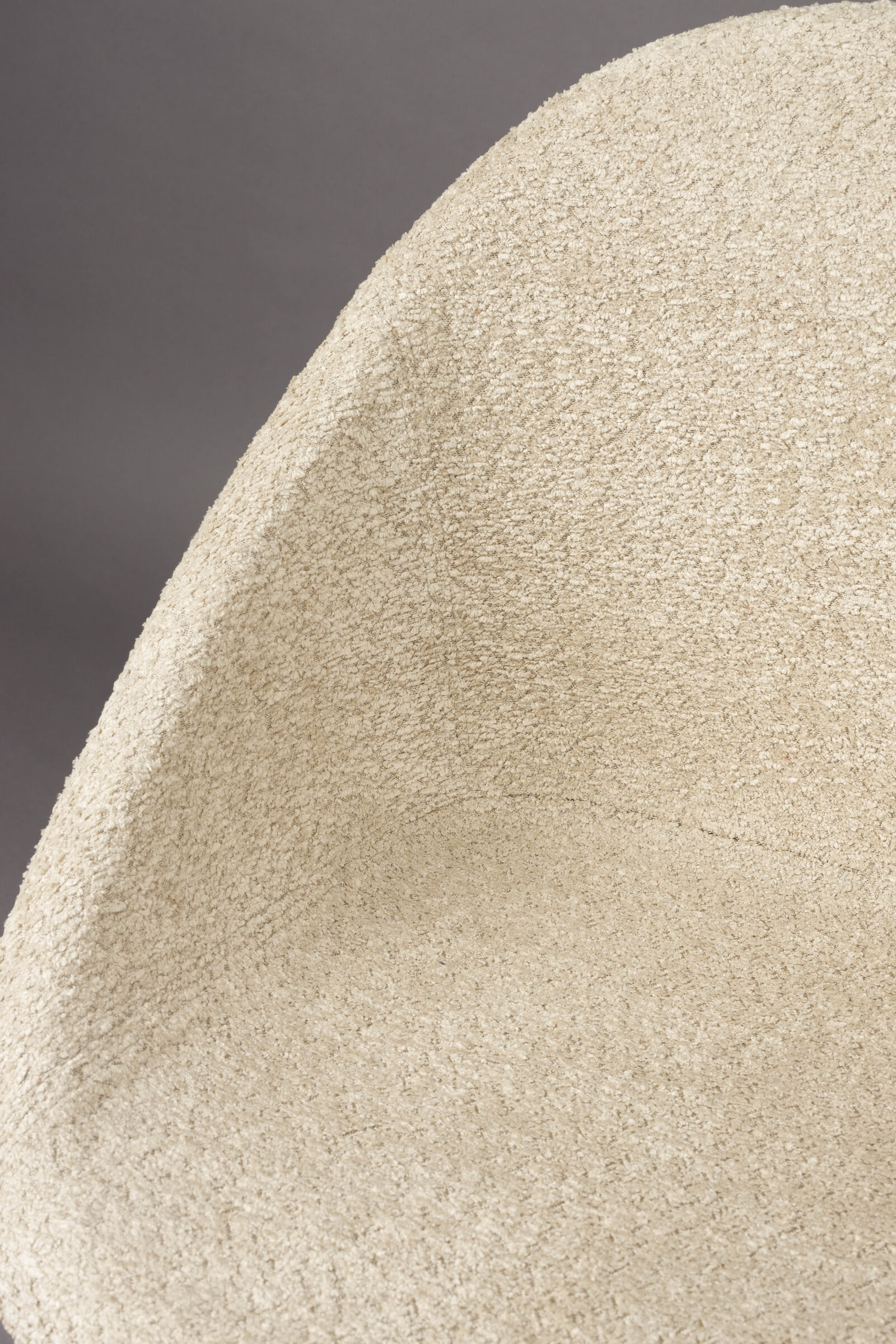 Dutchbone Eetkamerstoel 'Fenna' Bouclé, kleur Beige