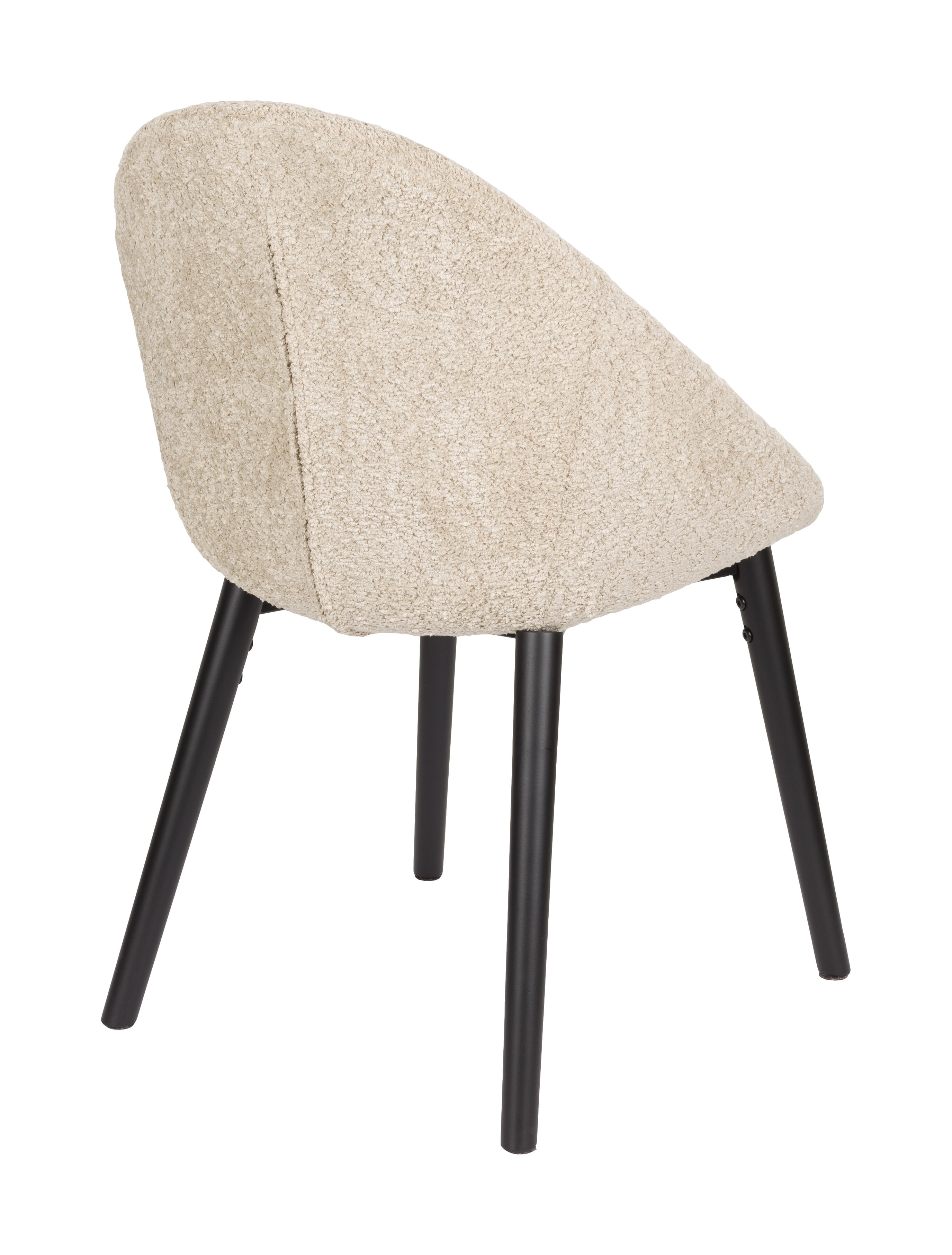 Dutchbone Eetkamerstoel 'Fenna' Bouclé, kleur Beige