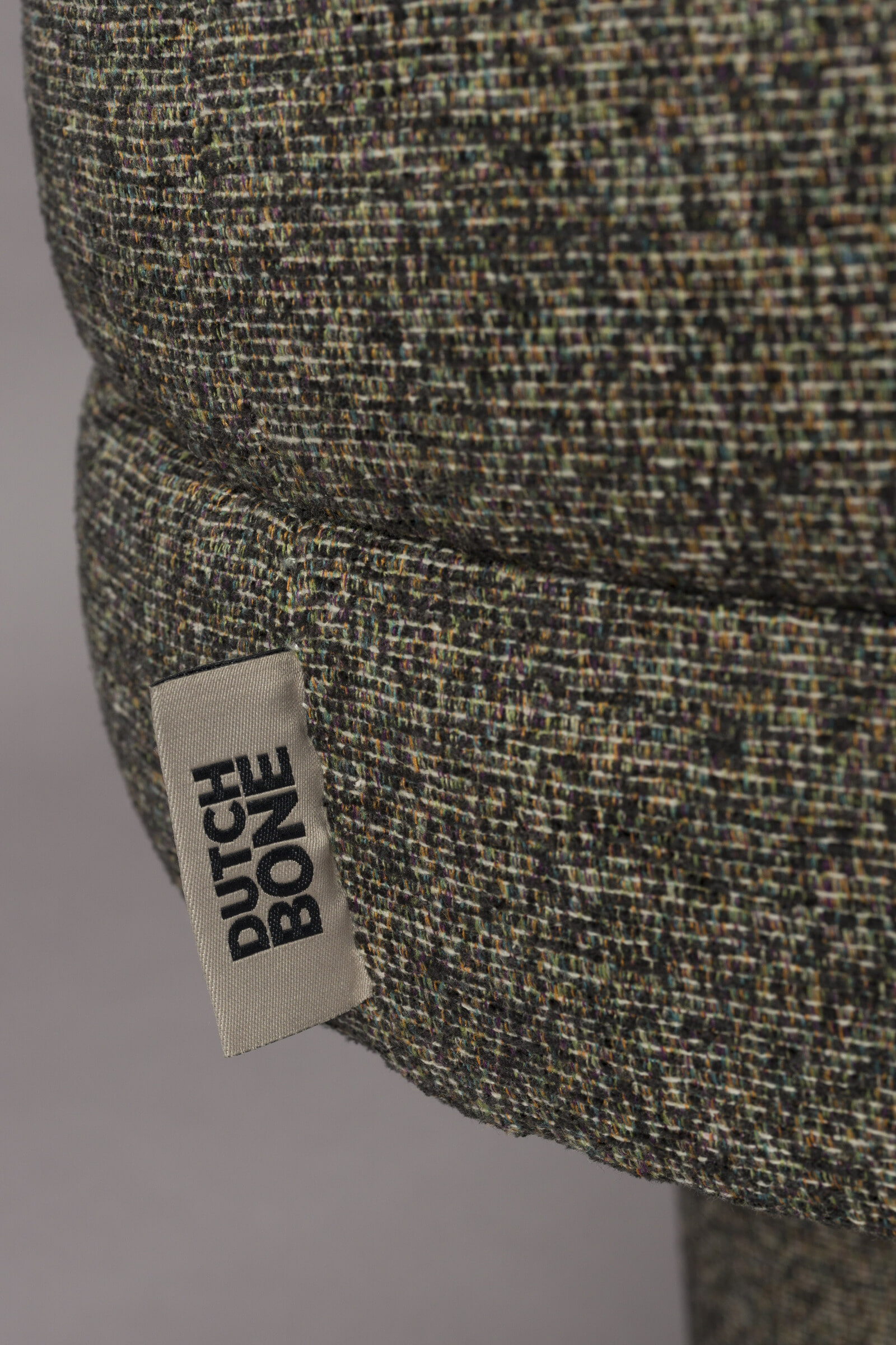 Dutchbone Bankje 'Fern' Bouclé, kleur Zwart