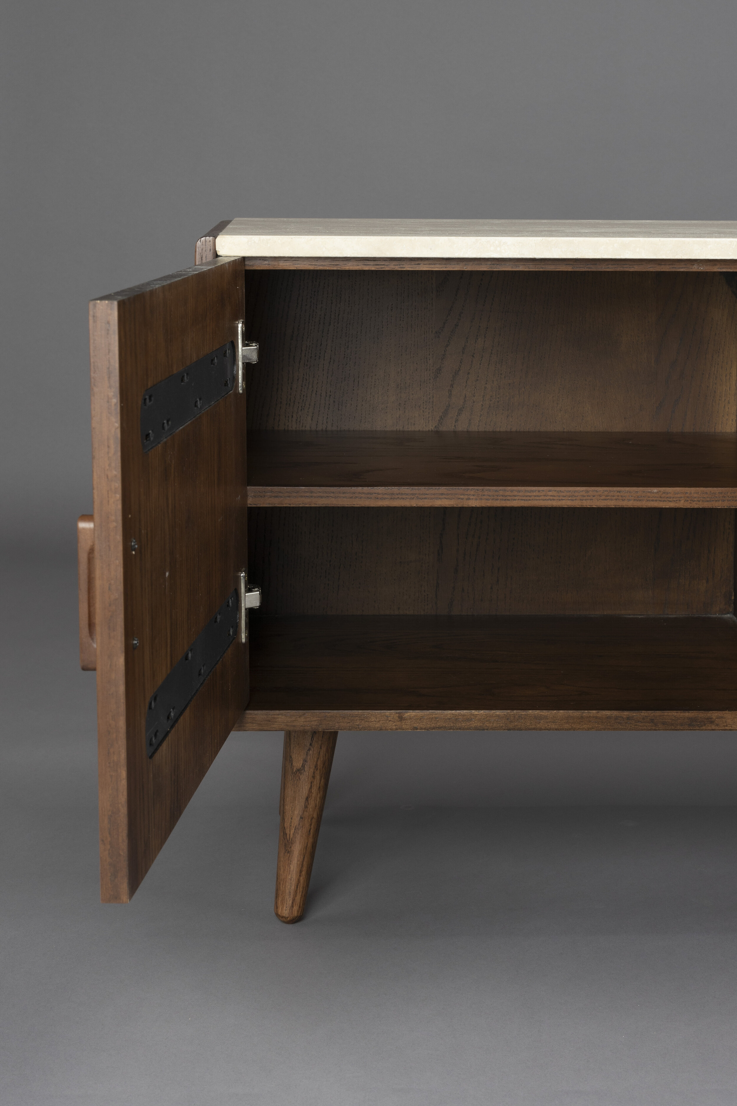 Dutchbone TV-meubel 'Arda' Walnoot en travertin, 160cm