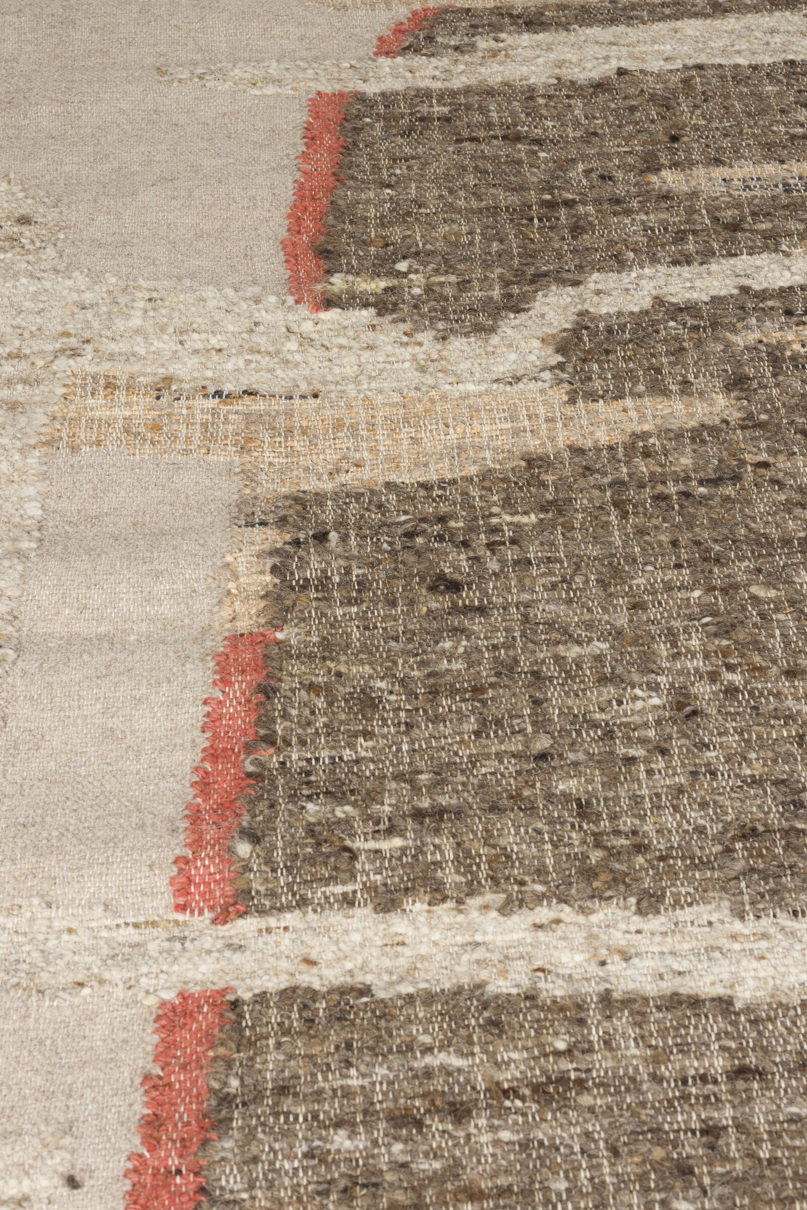 Dutchbone Vloerkleed 'Briton' Wol en jute, 200 x 300cm, kleur Beige