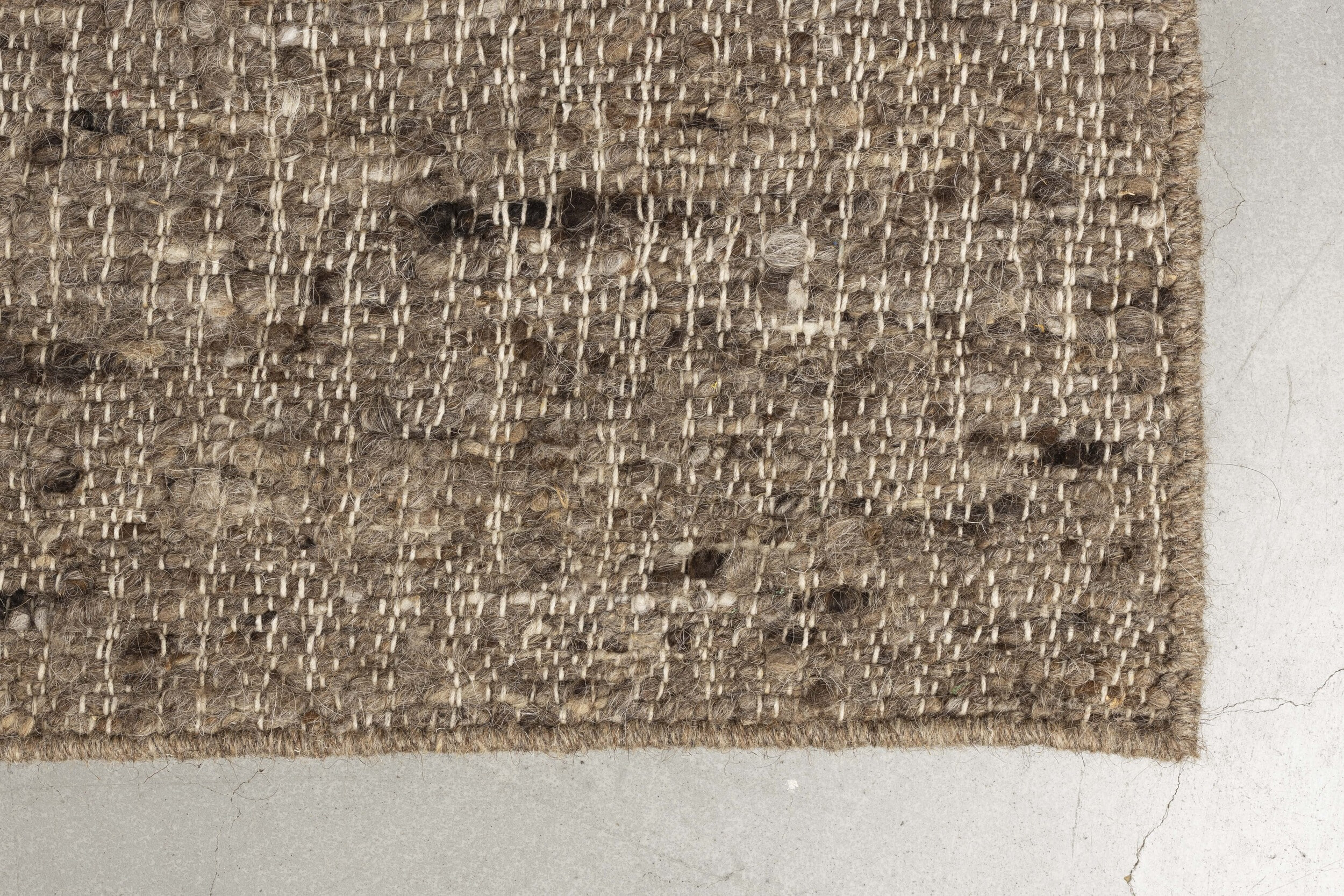 Dutchbone Vloerkleed 'Briton' Wol en jute, 200 x 300cm, kleur Beige