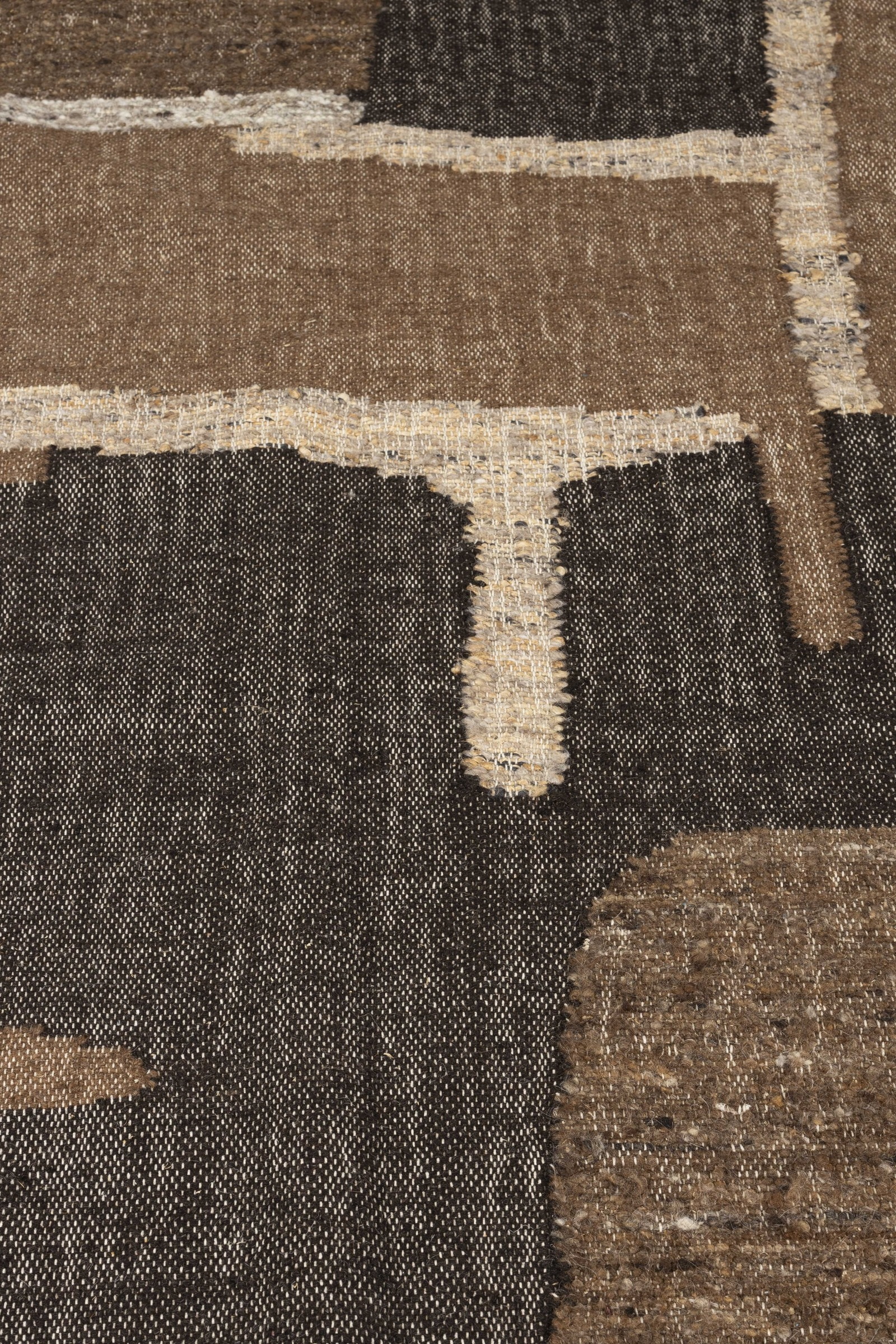 Dutchbone Vloerkleed 'Briton' Wol en jute, 200 x 300cm, kleur Bruin