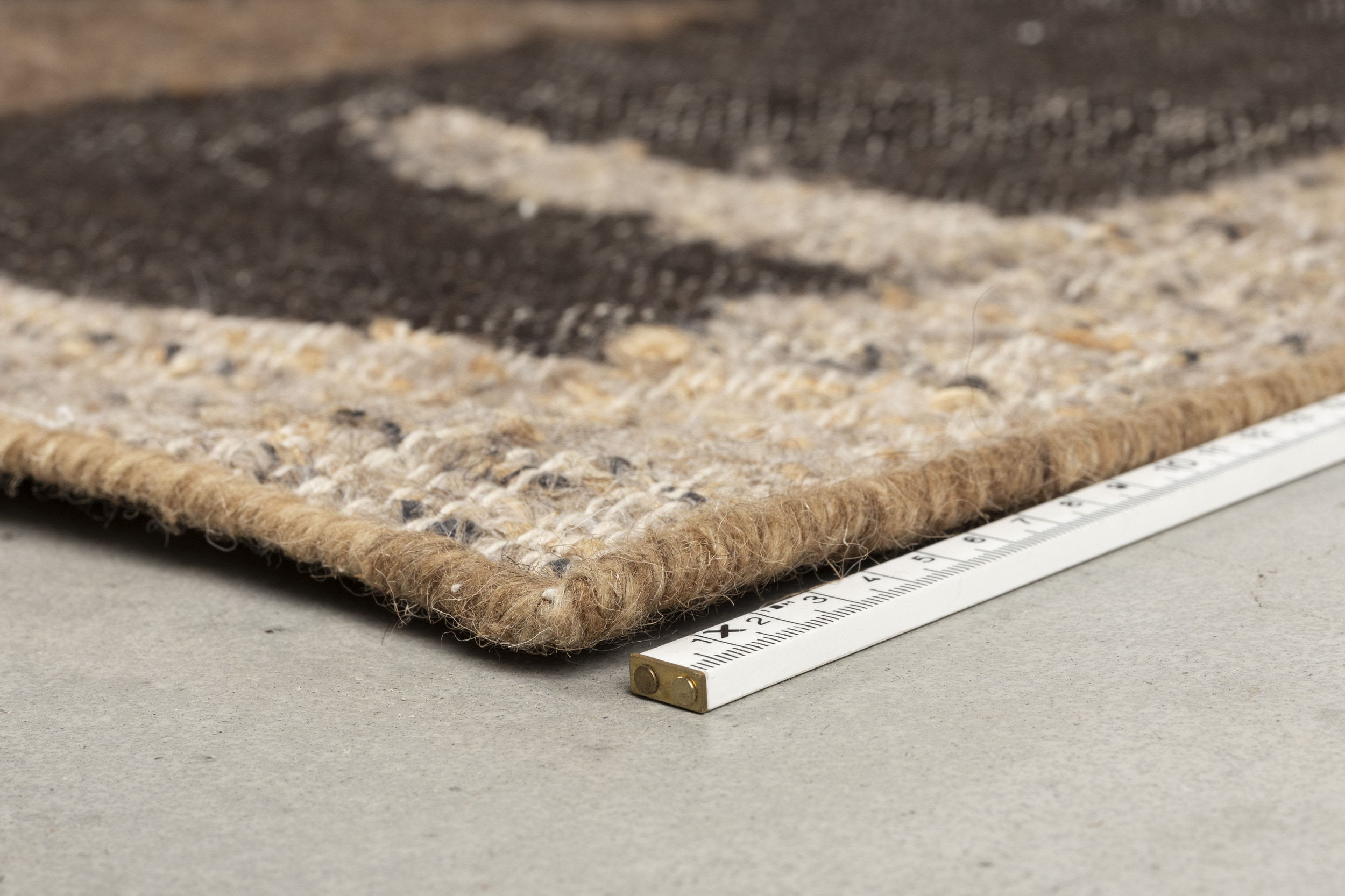 Dutchbone Vloerkleed 'Briton' Wol en jute, 200 x 300cm, kleur Bruin