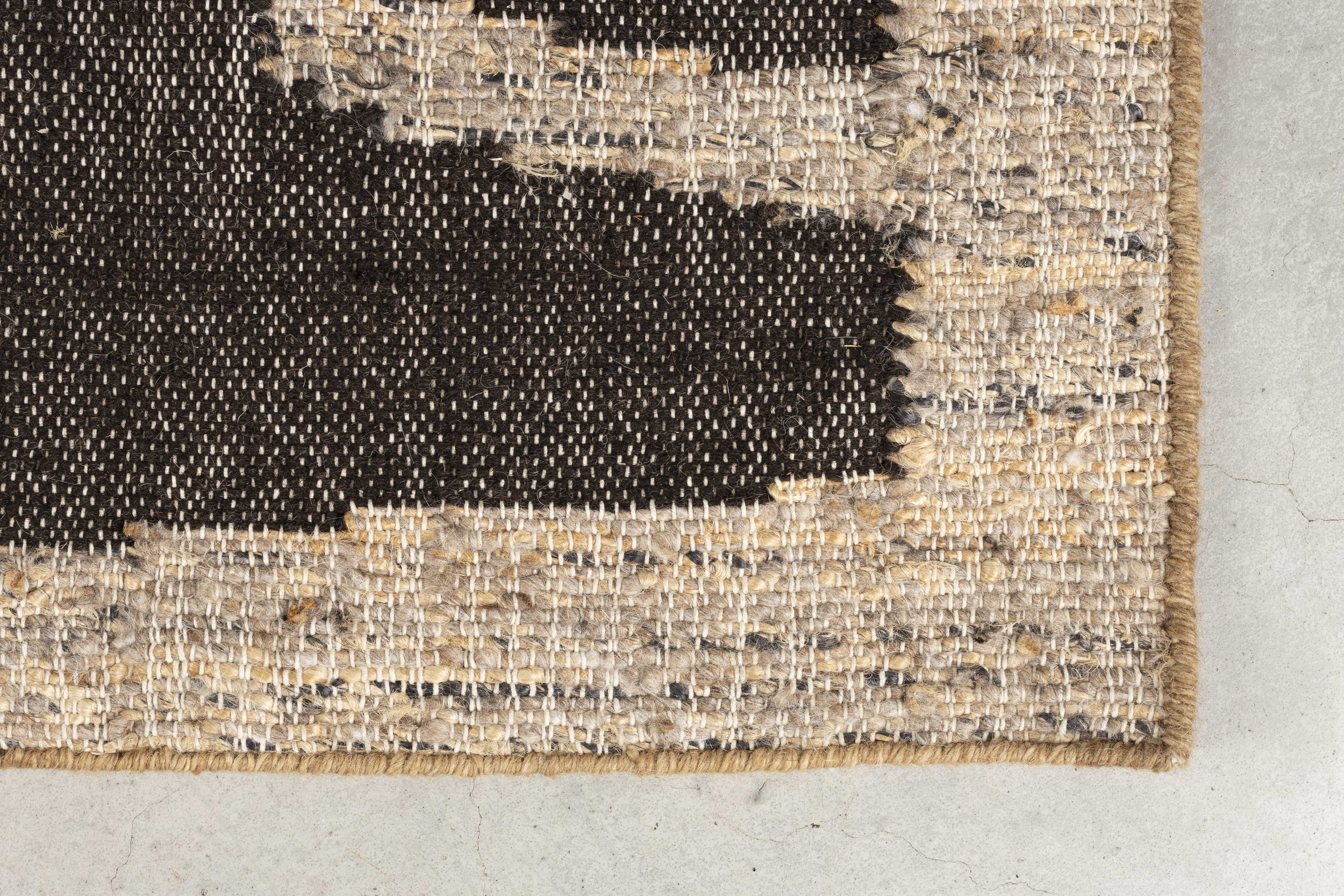 Dutchbone Vloerkleed 'Briton' Wol en jute, 200 x 300cm, kleur Bruin