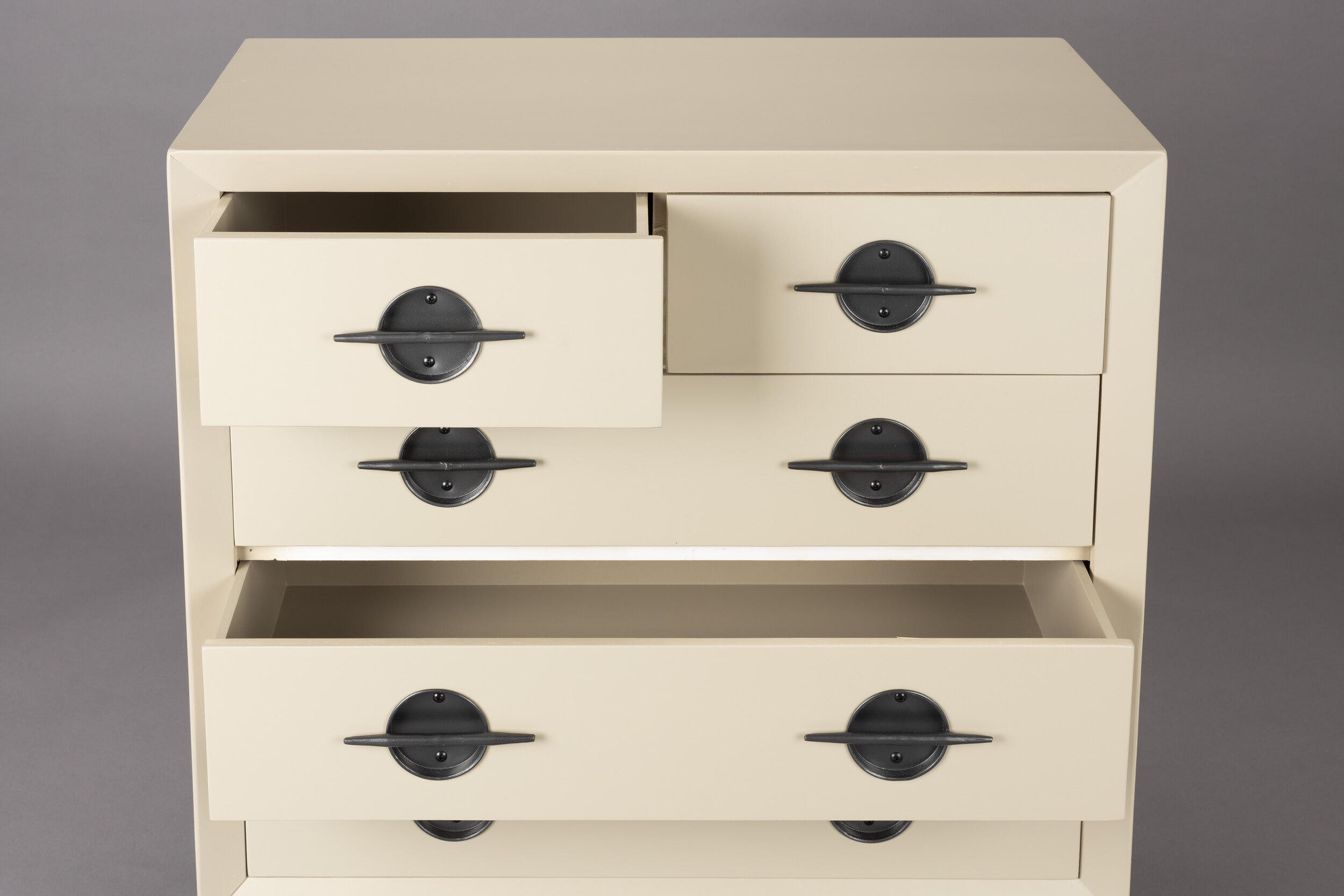 Dutchbone Ladekast 'Edson' Rubberhout, Met 5 laden