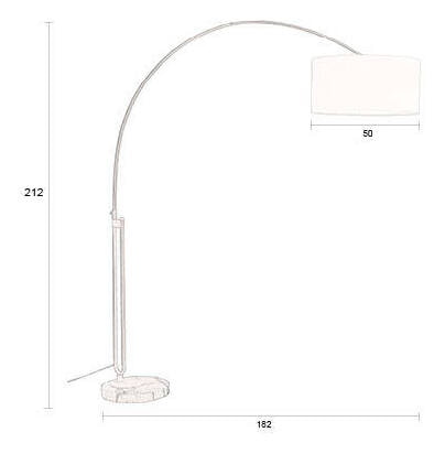 Dutchbone Vloerlamp 'Archie' 212cm hoog
