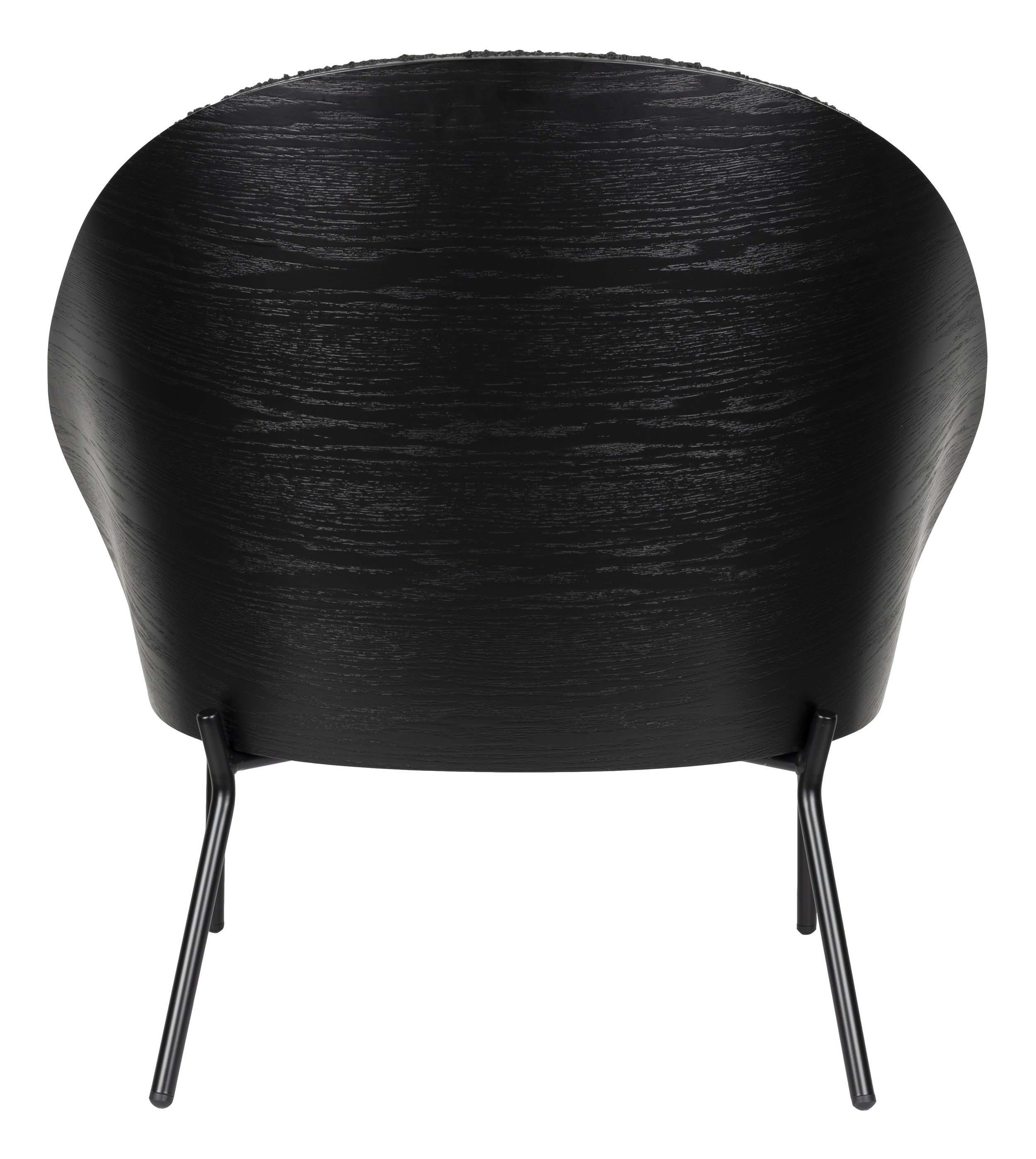 Dutchbone Fauteuil 'Rodin' Essenhout en bouclé, kleur Zwart