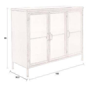 Dutchbone Dressoir 'Gertlush' Antique Brass, 100cm