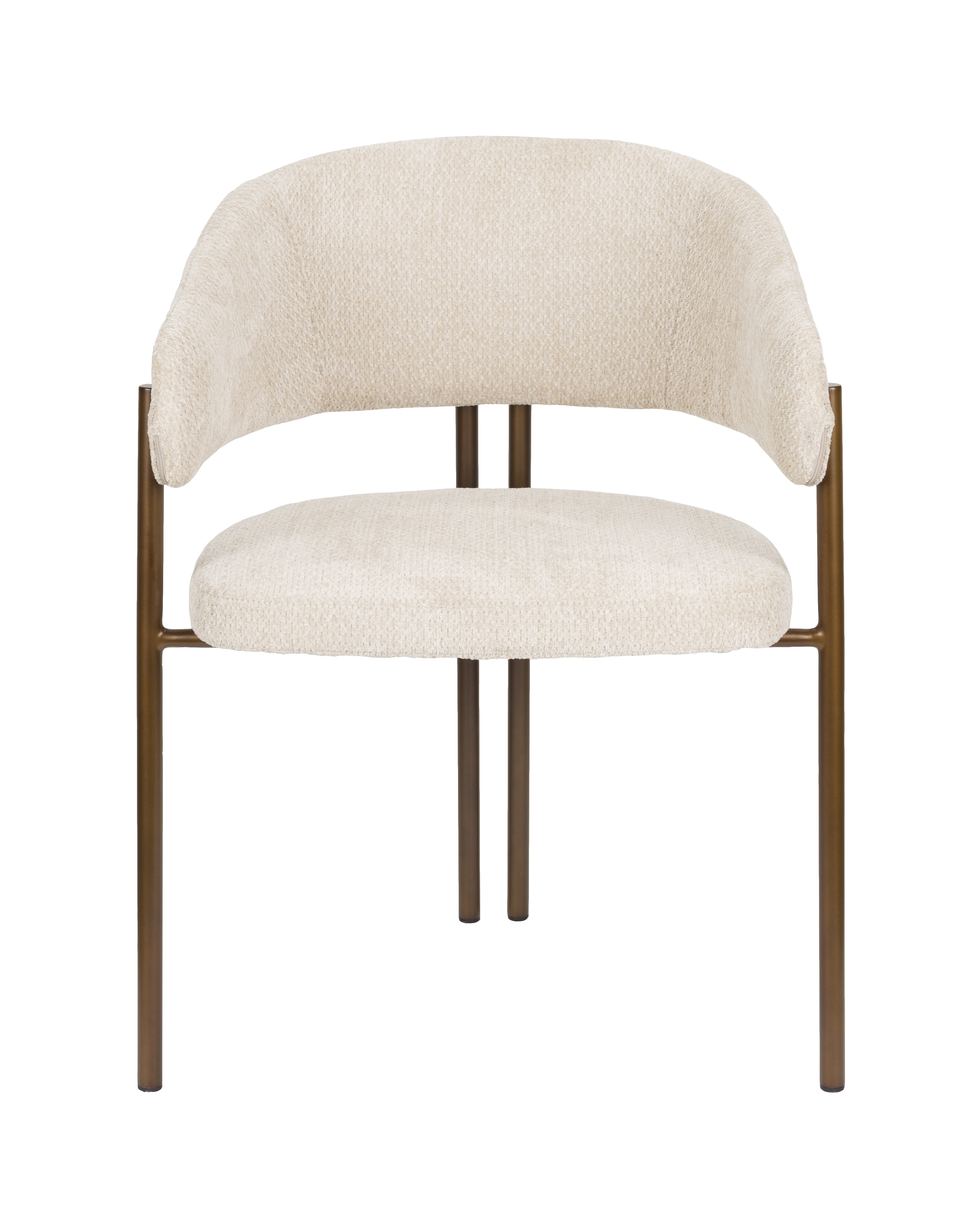Dutchbone Eetkamerstoel 'Naida' Bouclé, kleur Beige