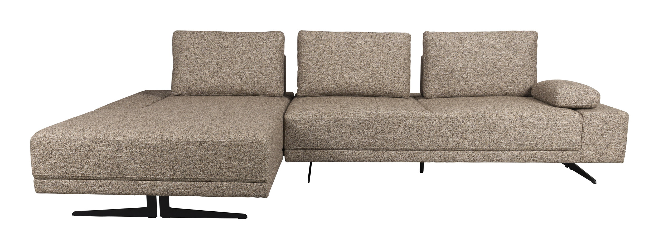 Dutchbone Loungebank 'Shelly' Gemêleerd, Links, kleur Cinnamon