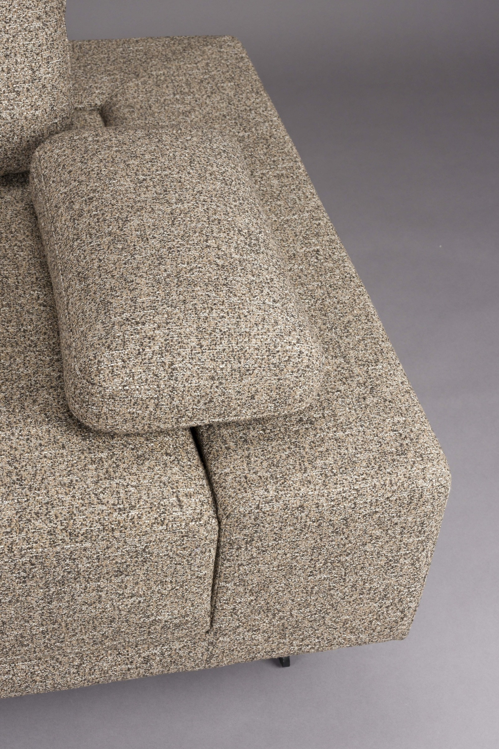 Dutchbone Loungebank 'Shelly' Gemêleerd, Links, kleur Cinnamon