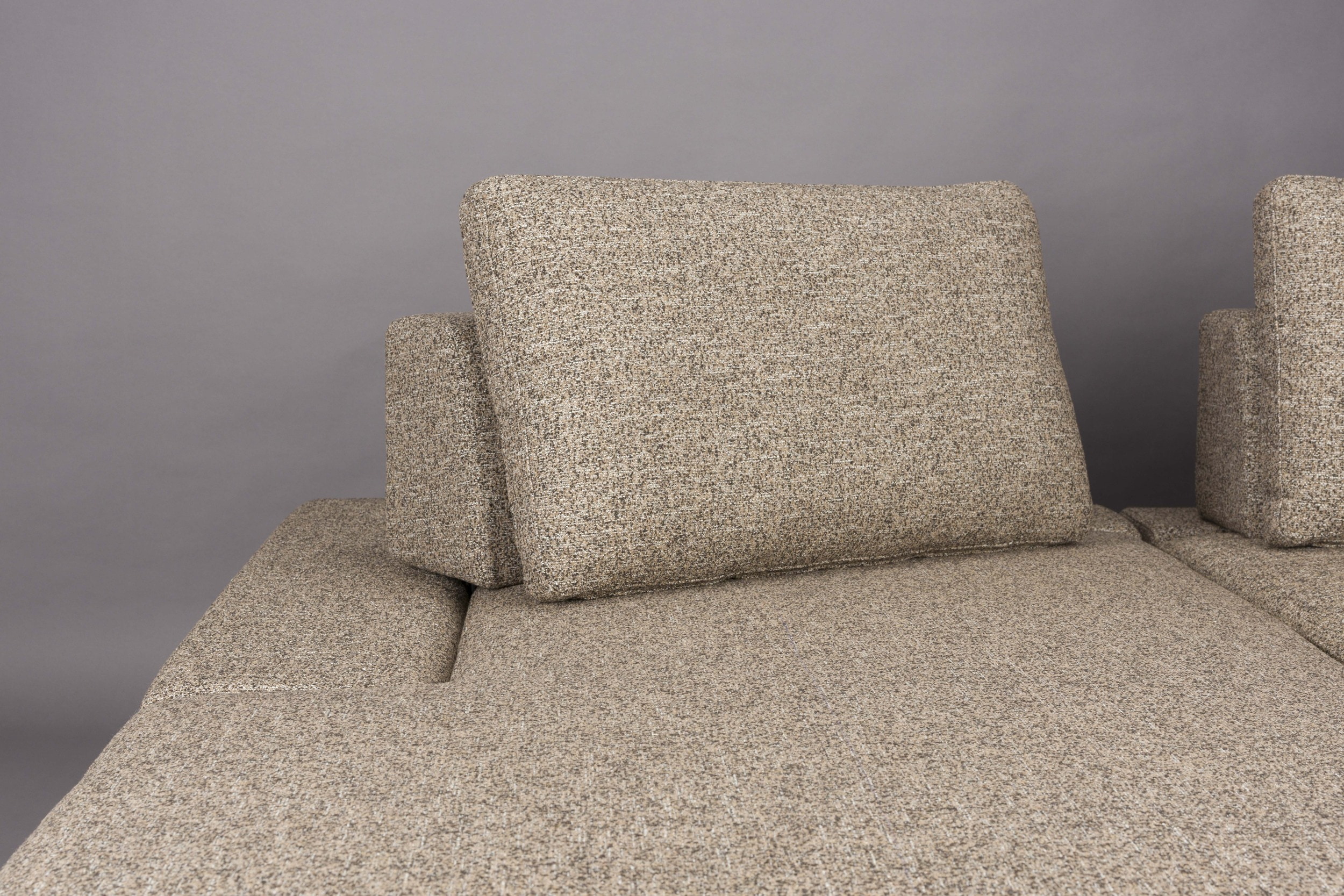 Dutchbone Loungebank 'Shelly' Gemêleerd, Links, kleur Cinnamon
