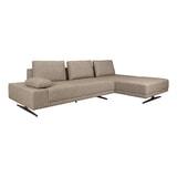 Dutchbone Loungebank 'Shelly' Gemêleerd, Rechts, kleur Cinnamon