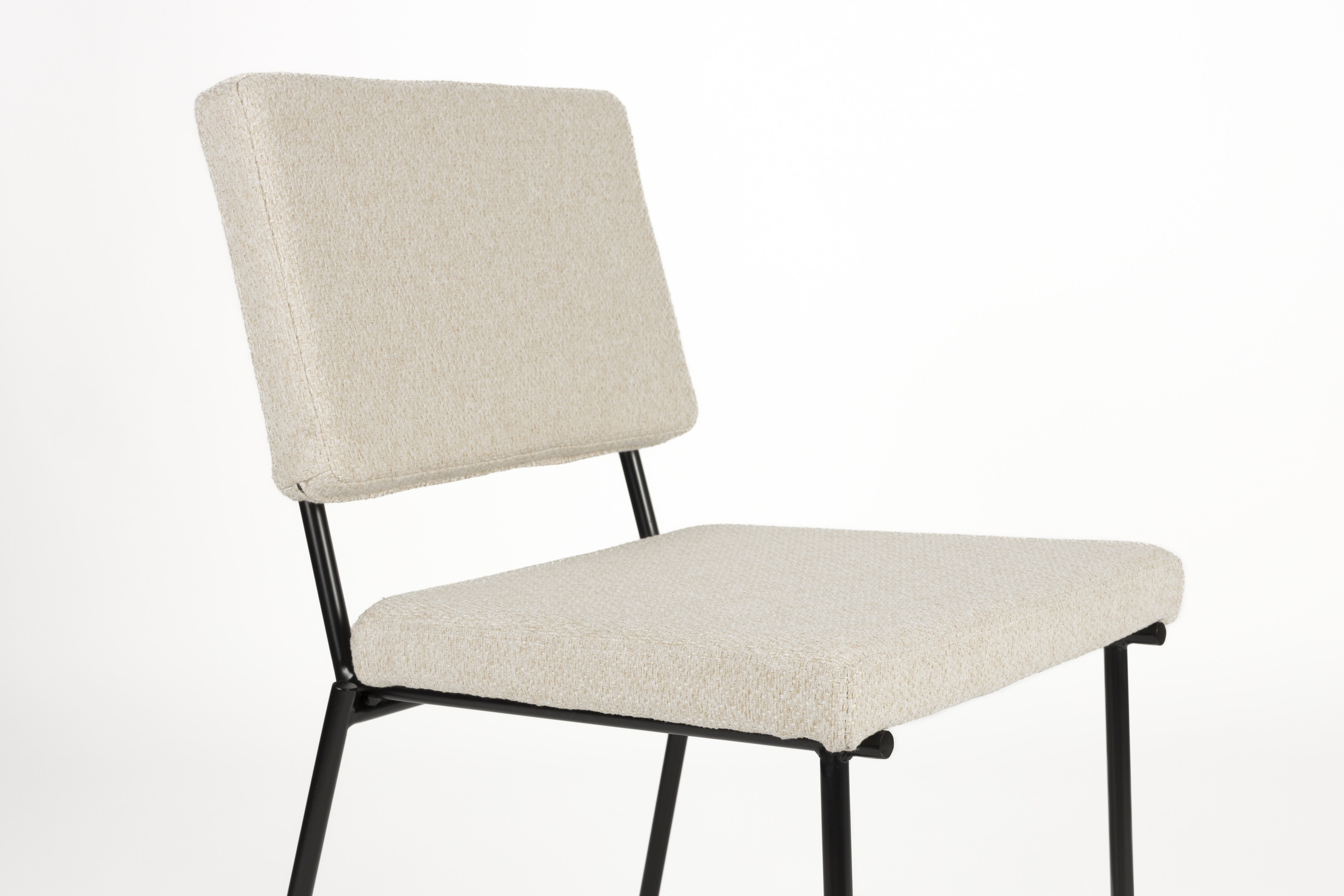 Zuiver Eetkamerstoel 'Fellow' kleur Off White