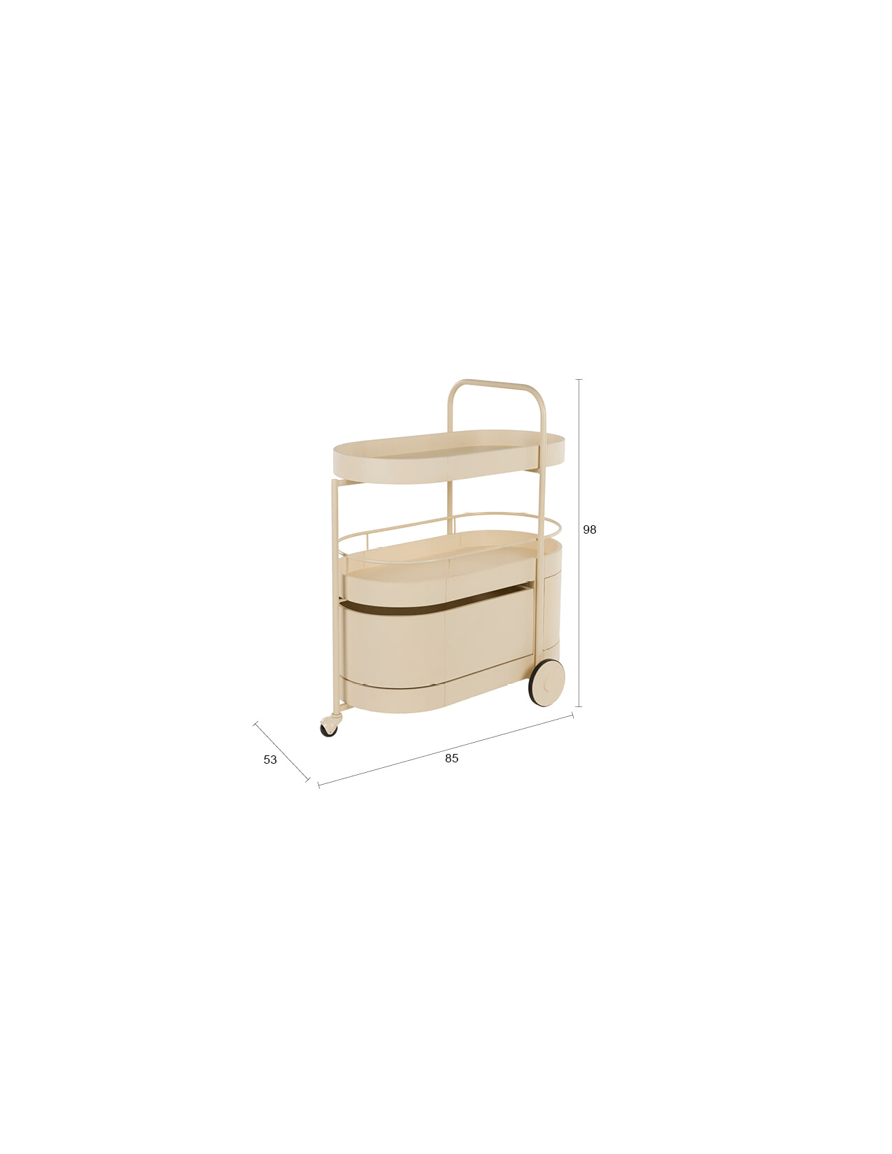Zuiver Trolley Wim Eikenhout, 85 x 53cm - 1000168 • Sohome