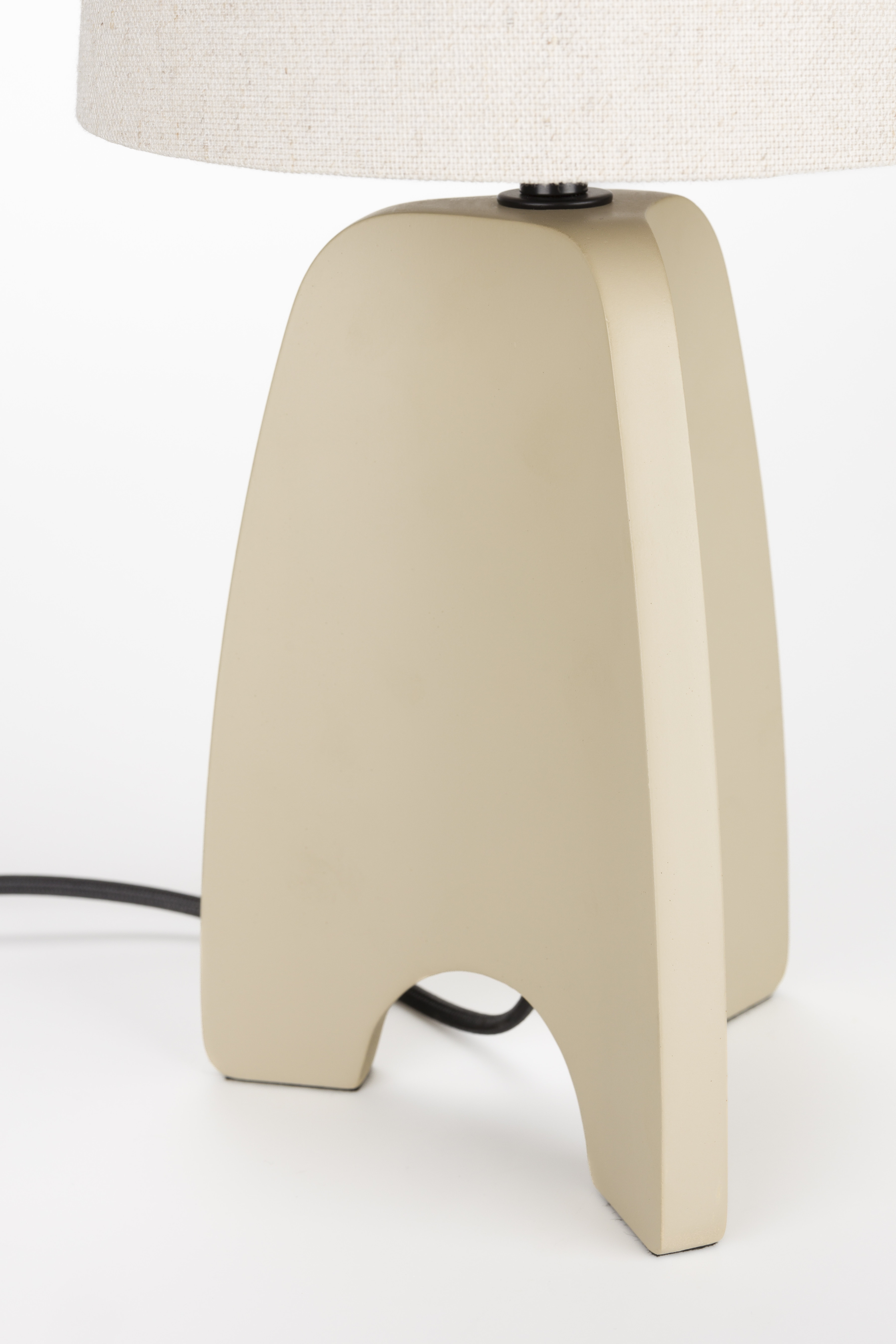 Zuiver Tafellamp 'Saba' Beton en linnen, kleur Beige