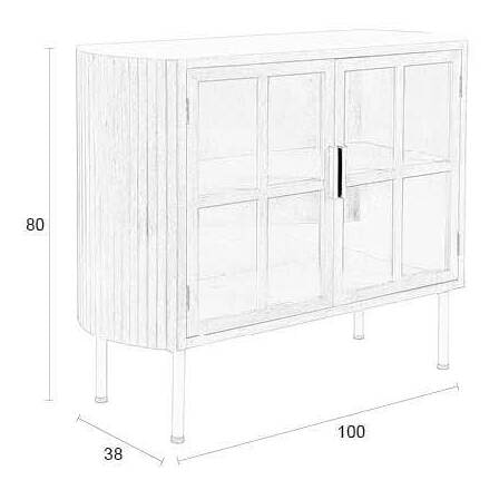 ZILT Dressoir 'Horacio' Rubberhout, 100cm
