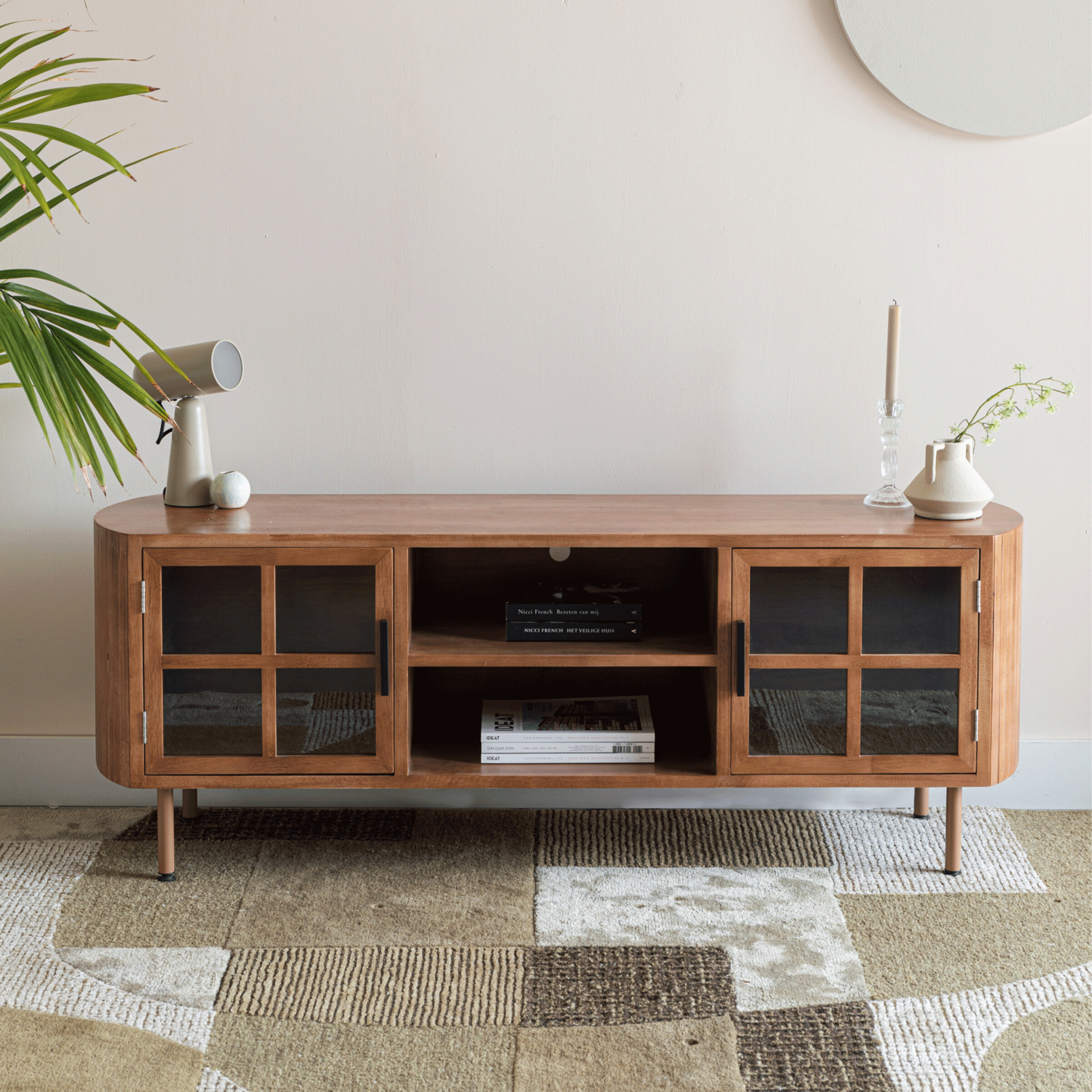 ZILT TV-meubel Horacio Rubberhout, 150cm - Bruin