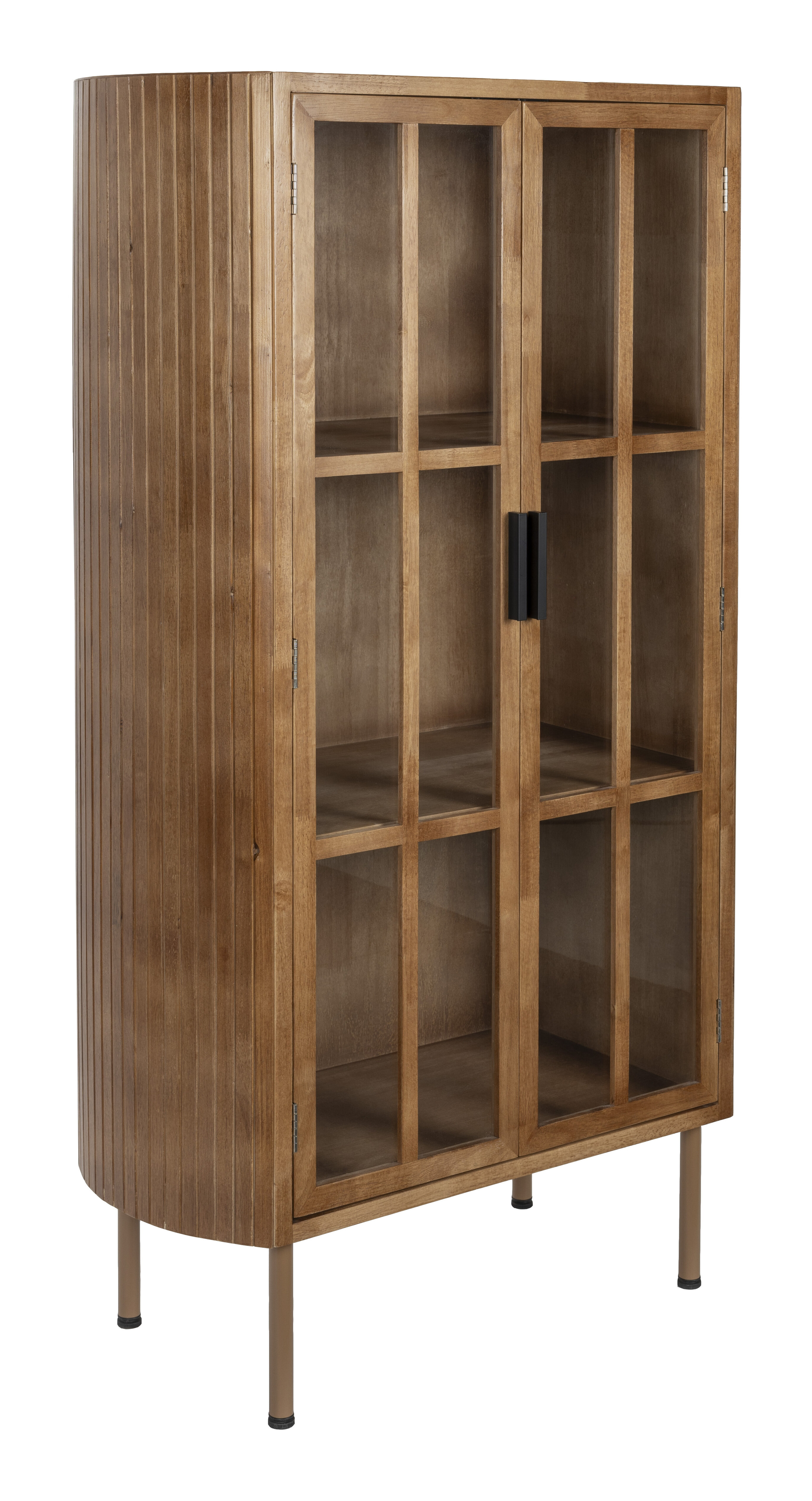 ZILT Vitrinekast 'Marlinda' Rubberhout, 140 x 80cm